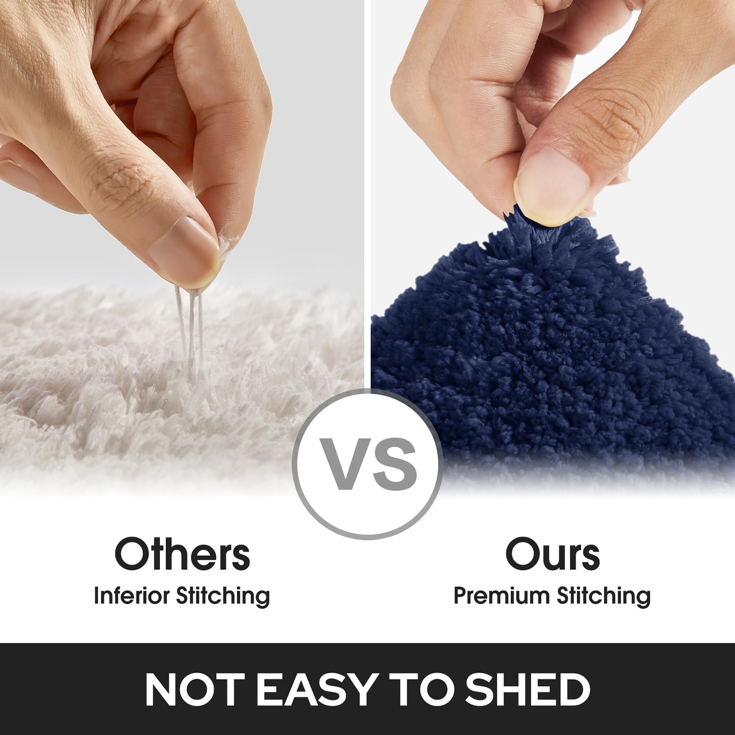 Homeideas Bathroom Rugs Sets 2 Piece, Super Soft And Absorbent Non Slip Microfiber Machine Washable Bath Mat Set (20'' X 32'' +