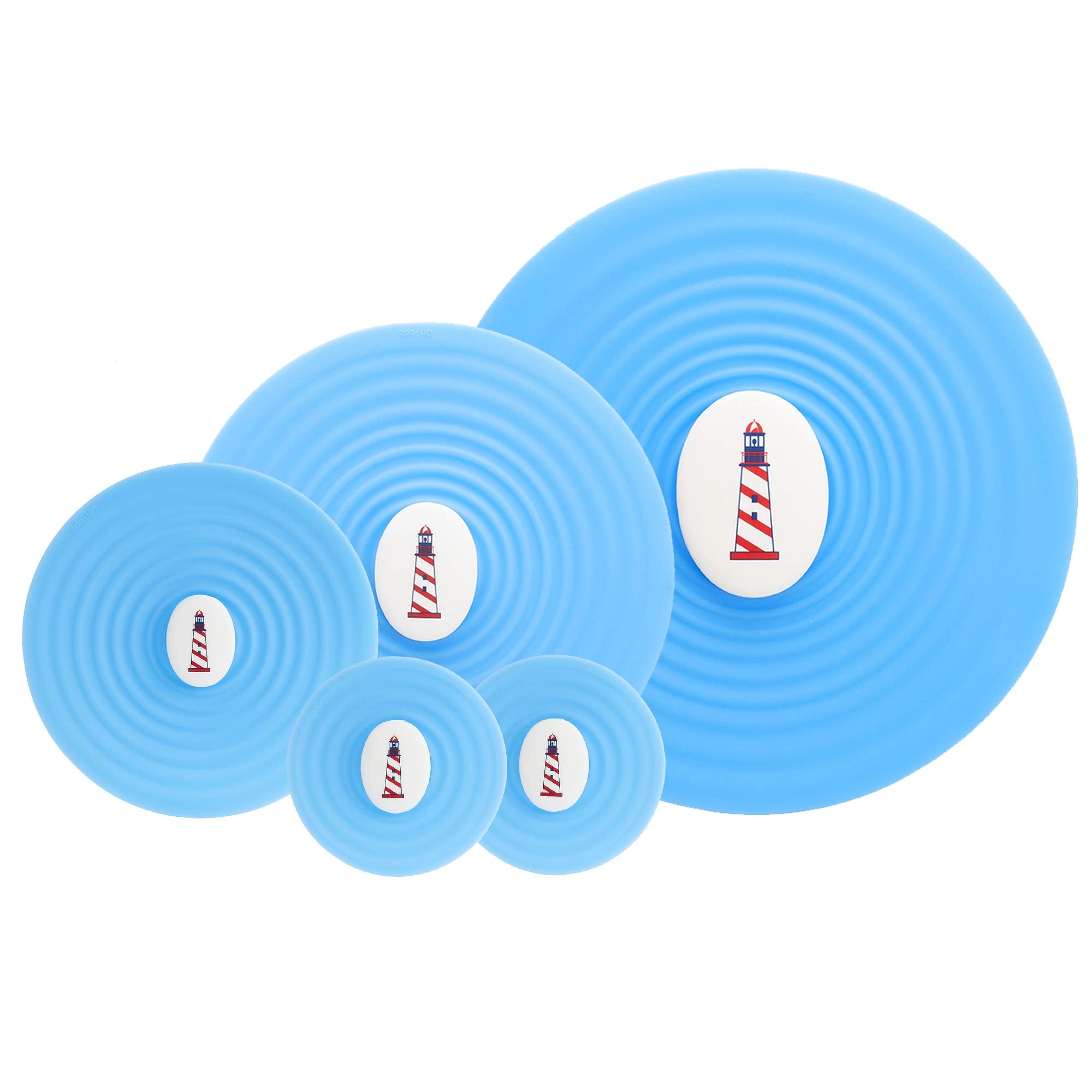 Ontopz Silicone Food And Drink Toppers Lighthouse Design Set Of 5