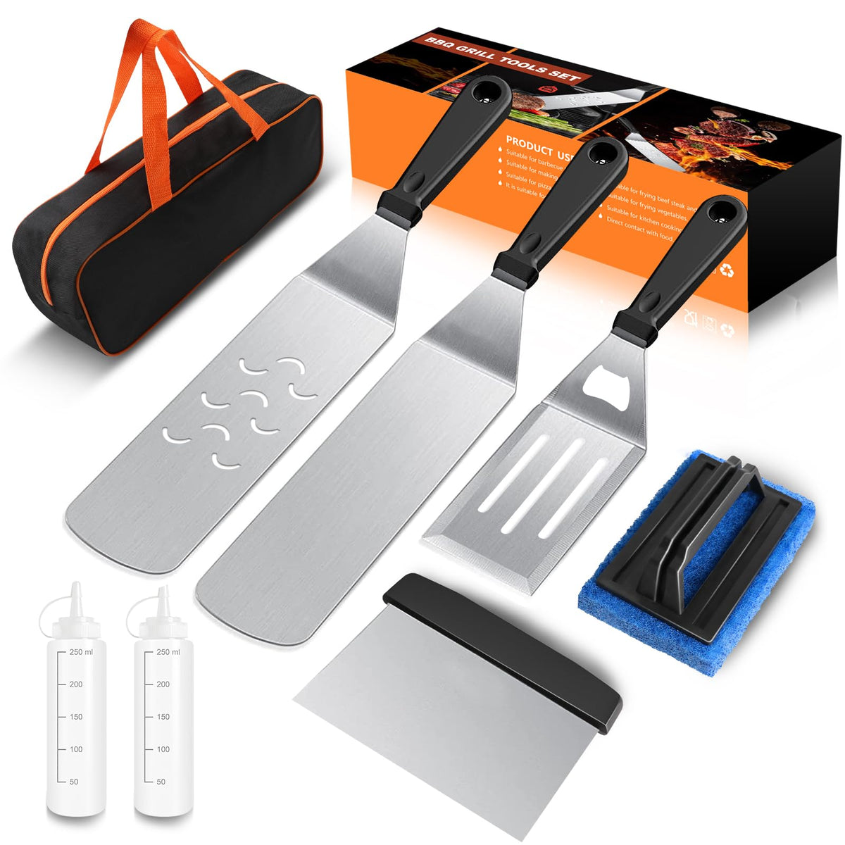 Griddle Accessories Kit, 8Pcs Blackstone Accessories Kit For Blackstone And Camp Chef, Professional Griddle Accessories Kit With