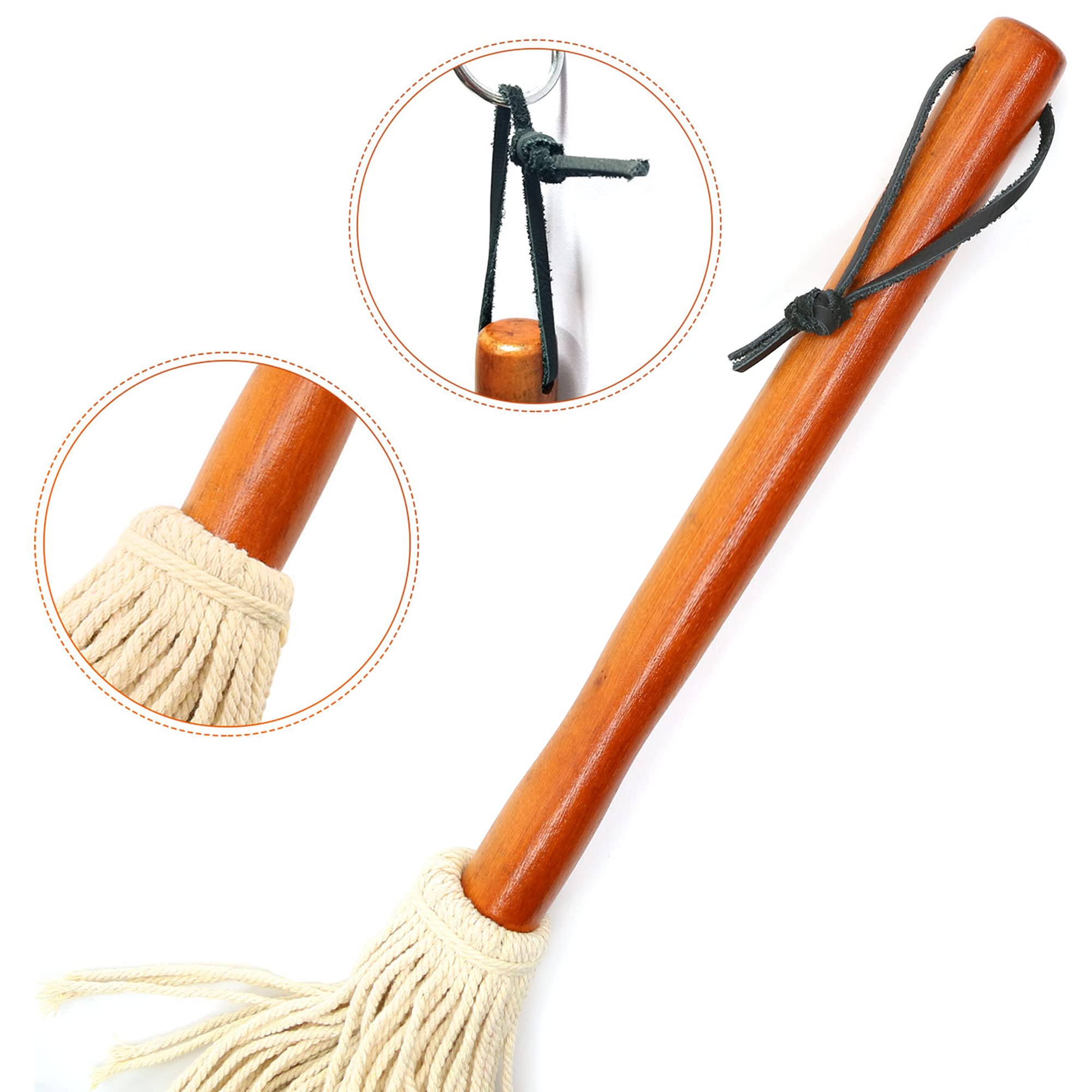 16'' Bbq Sauce Basting Mops & Brushes For Roasting Or Grilling, Apply Barbeque, Marinade Or Glazing, Cotton Fiber Head And Hardw