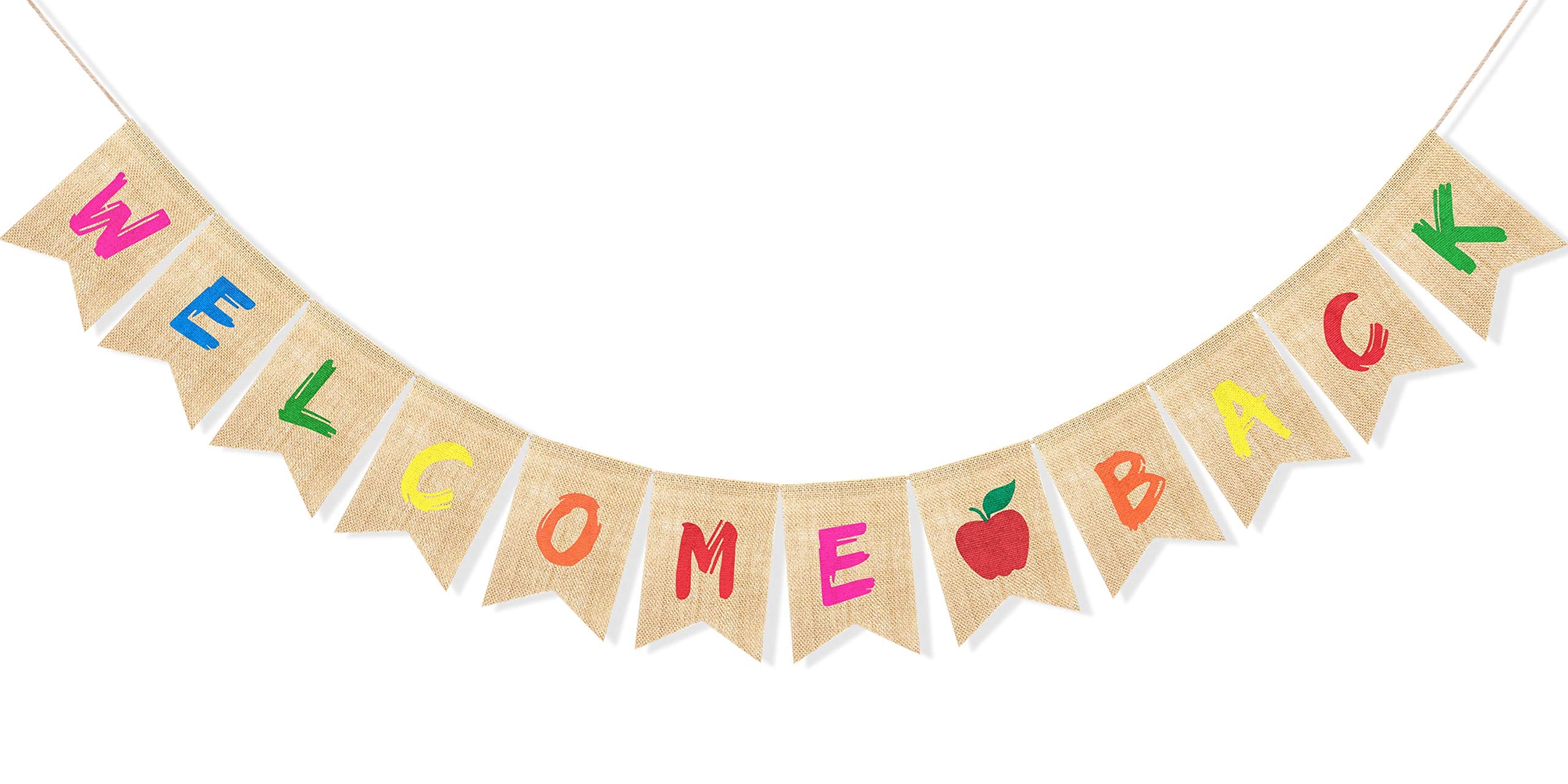 Uniwish Welcome Back Banner For Classroom Back To School Party Decorations, First Day Of Class Kindergarten Hanging Sign