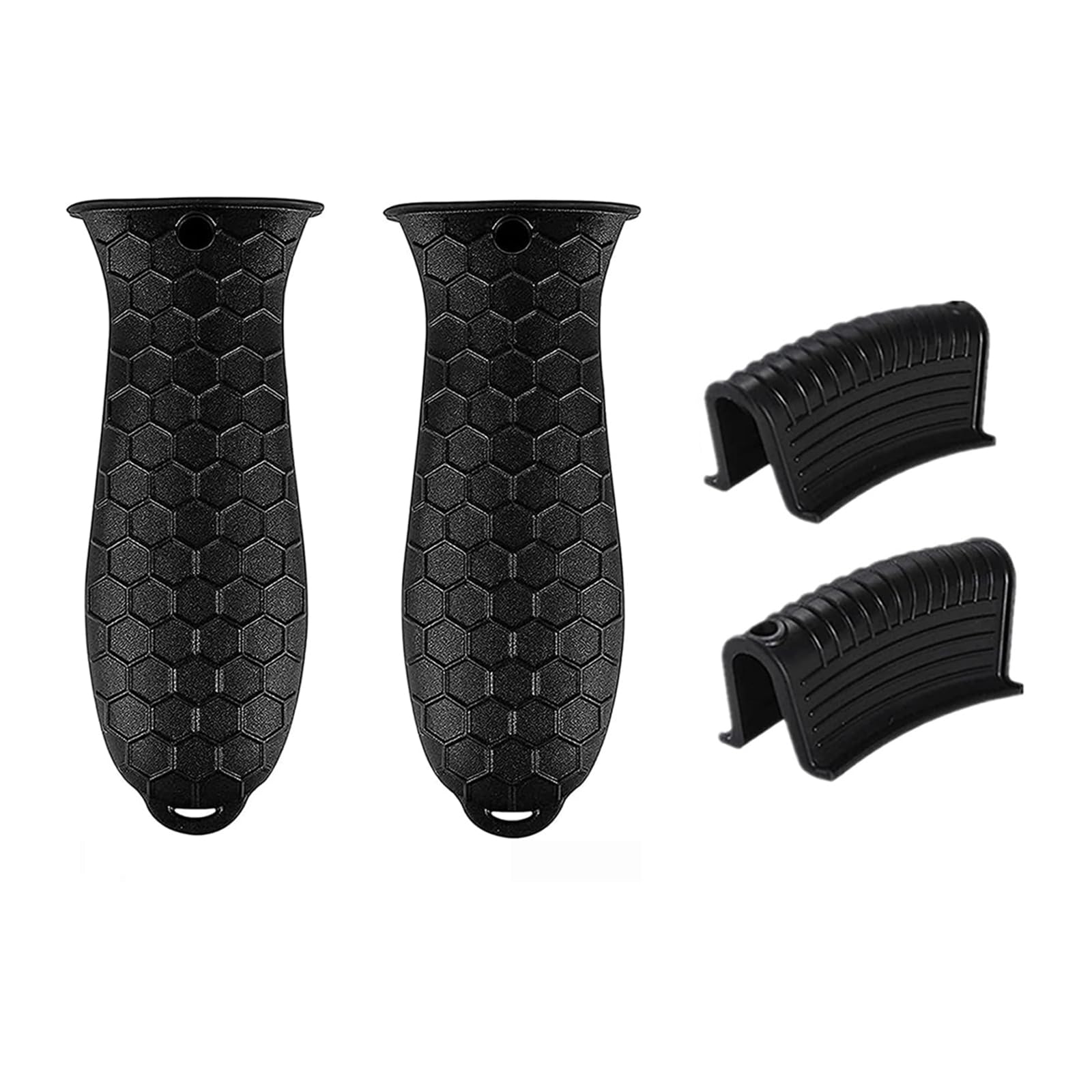 4 Pcs NonSlip Silicone Hot Handle Holder & Assist Grips, Potholder for Cast Iron Skillets, Heat Resistant Handle Cover Sleeve f