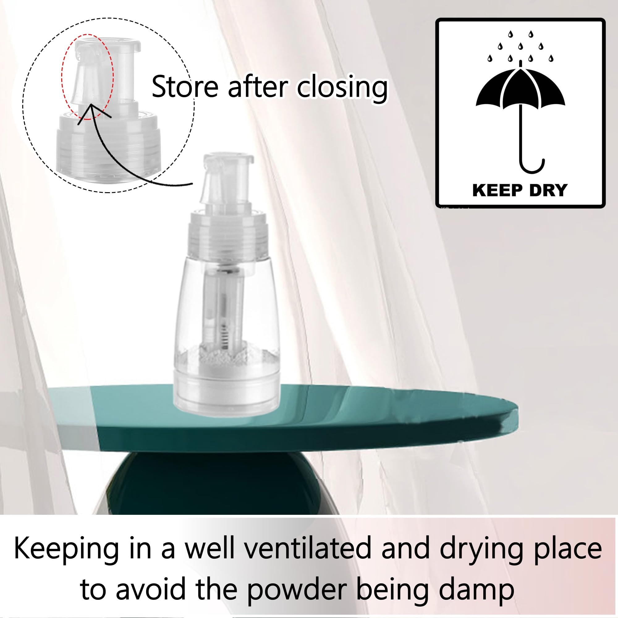 Ccbeauty Powder Spray Bottle, Barber Spray Bottle For Hair, Empty Portable Travel Cosmetics Container, Hair Fiber Applicator, Re