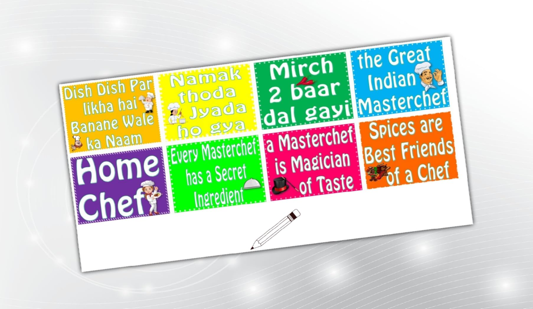 PartyStuff Props  MasterChef Speech Bubbles (8 Piece)