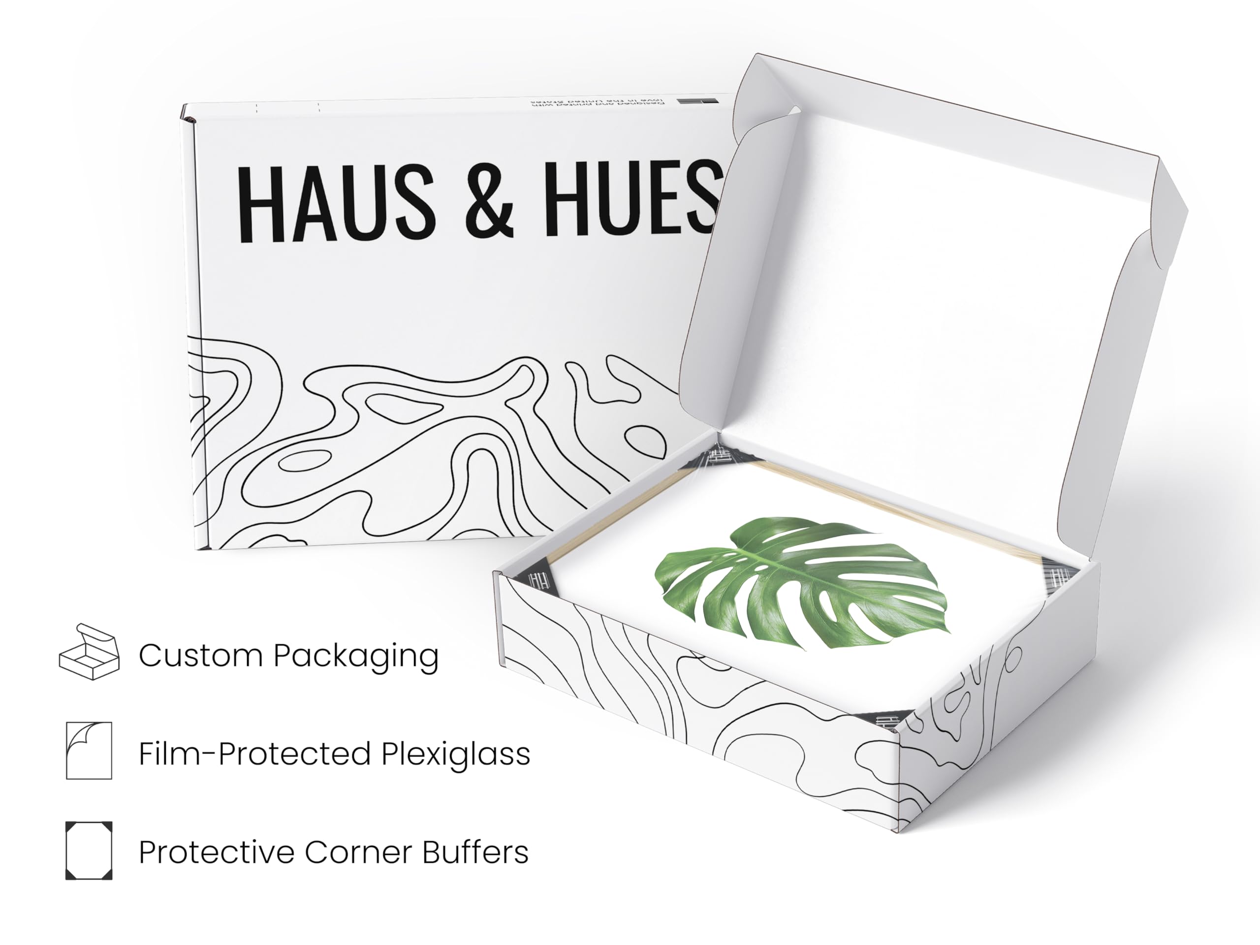 Haus And Hues Plant Wall Art - Set Of 4 Plant Pictures Wall Art And Green Wall Art Collection, Botanical Prints, Sage Green Leav