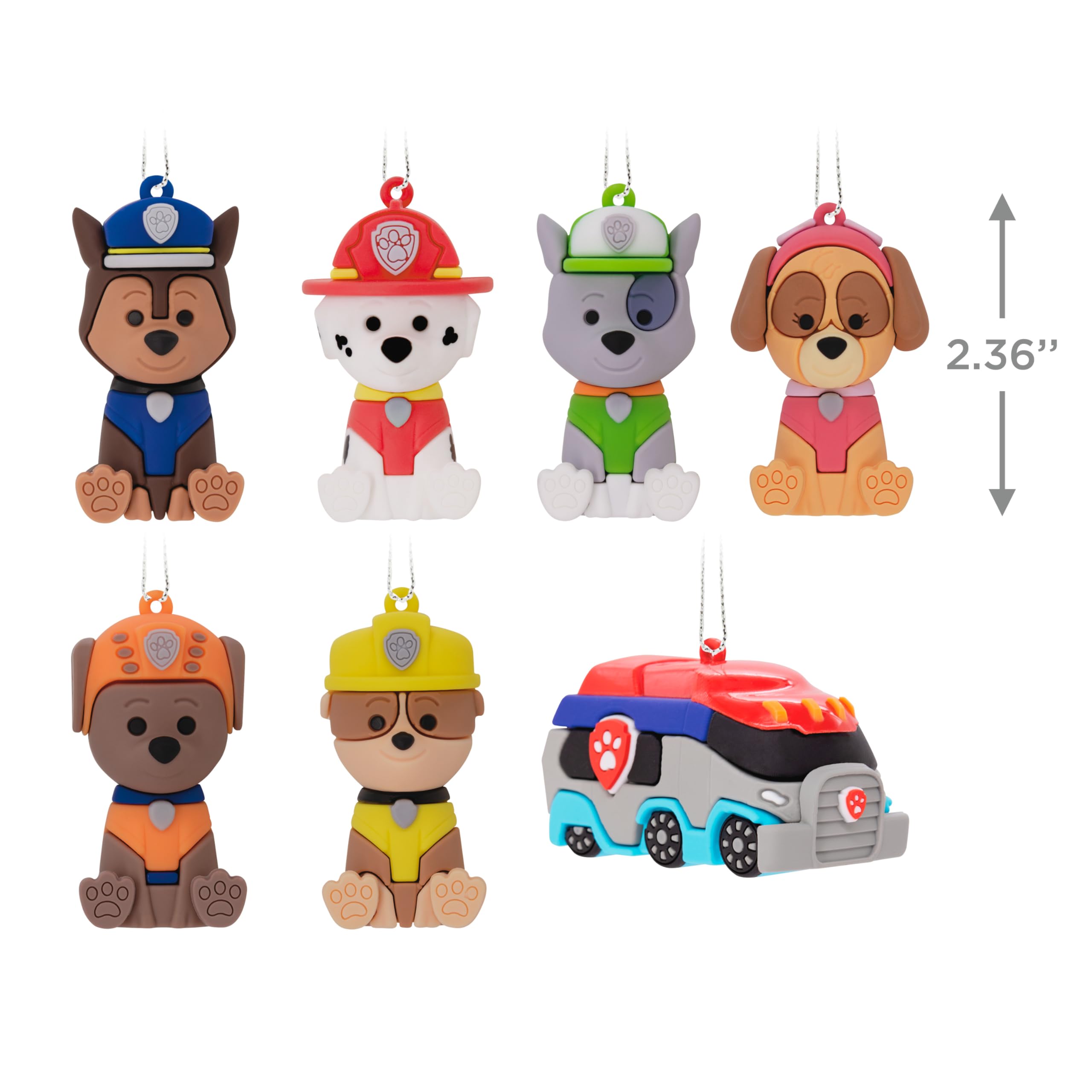 Hallmark Paw Patrol Mystery Christmas Ornaments, Shatterproof, Set of 2