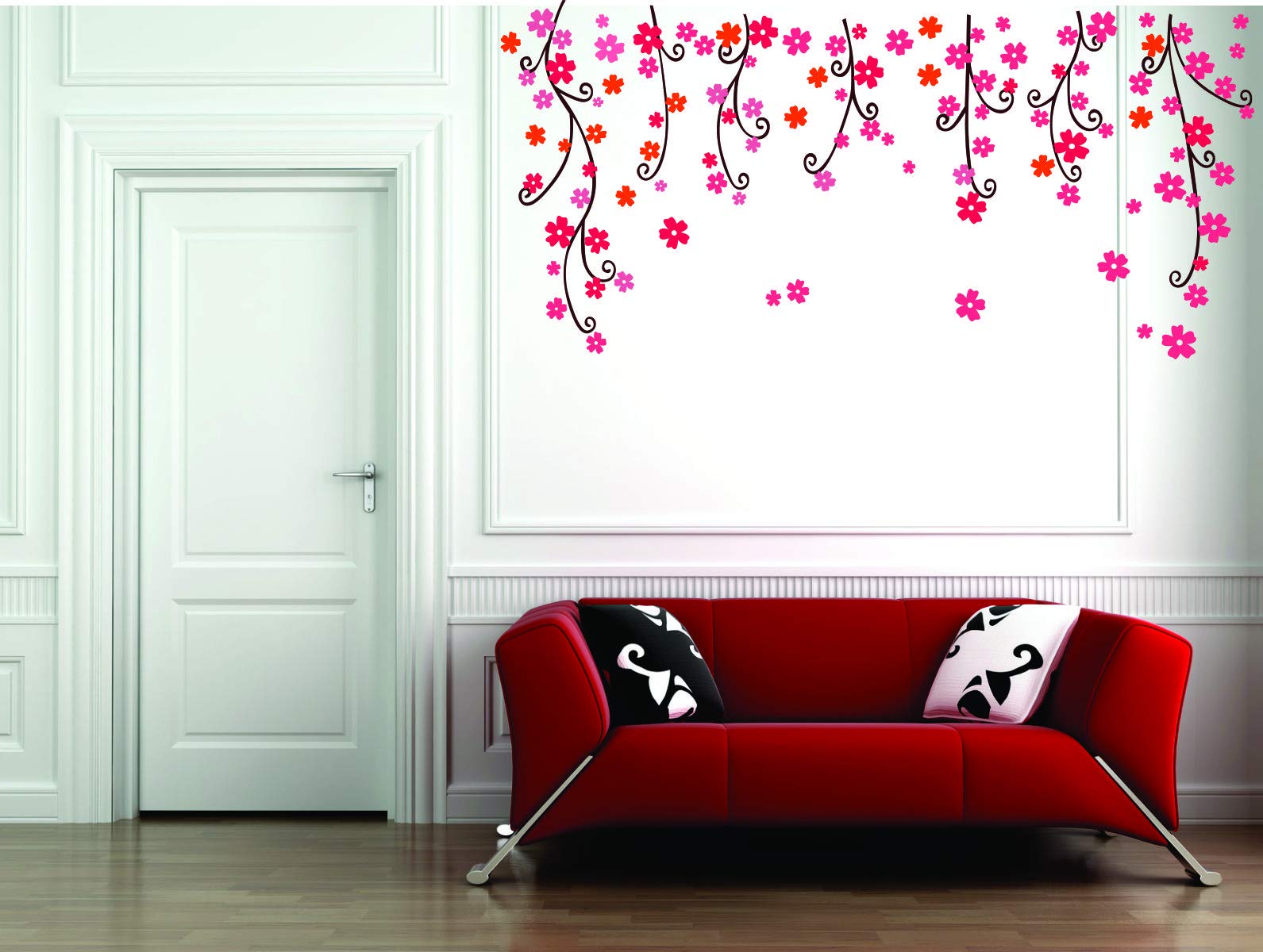 Decor Villa PVC Vinyl Many leves 3D Wall Sticker JUST Peel & Stick New Modern Art & Trendy Wall Stickers for Home Decoration, Li