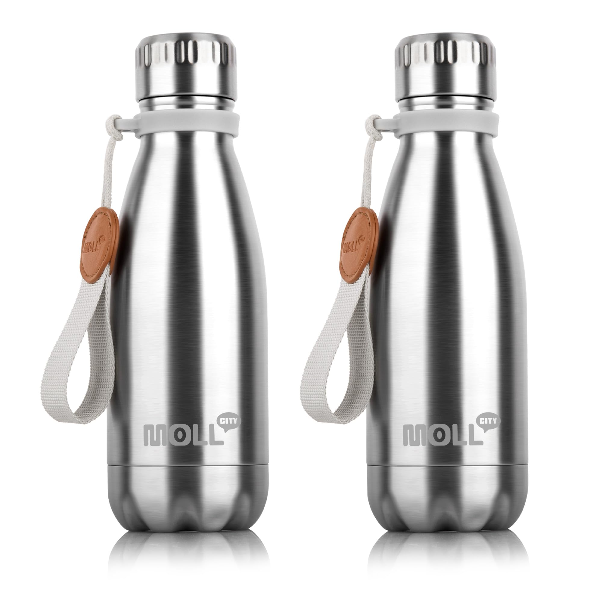 Mollcity Kids Water Bottle-9 oz Stainless Steel Vacuum Insulated Small Water Flask for Kids Back to School, Cola Shape Sports Wa
