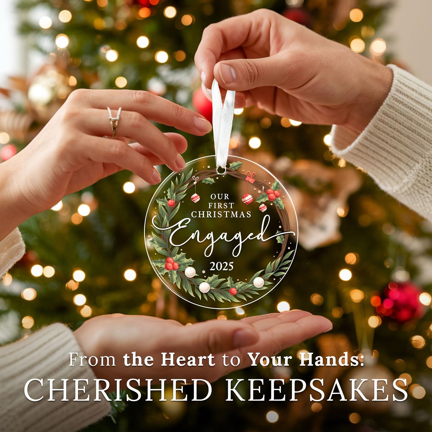 HEXMOZ Engagement Gifts for Couples - Engagement Gift for Women, Fiance, Her, Bride to Be, Newly Engaged Couples - First Christm