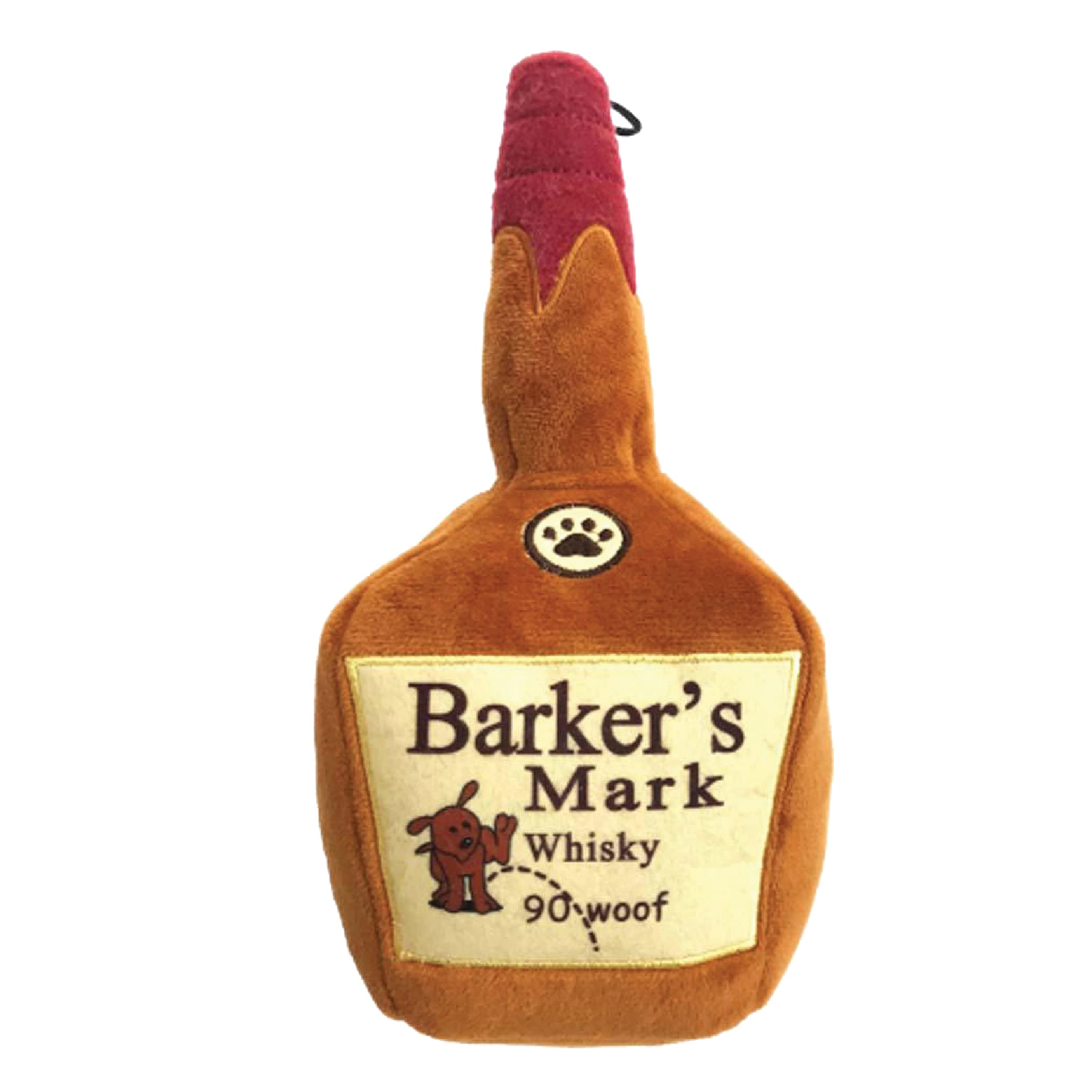 Hk For Dogs Power Plush  Barkers Mark (Large)  Funny Dog Toy  Dog Toy With Squeaker  Dog Gift  Fun, Durable, And Safe  Squeaky D