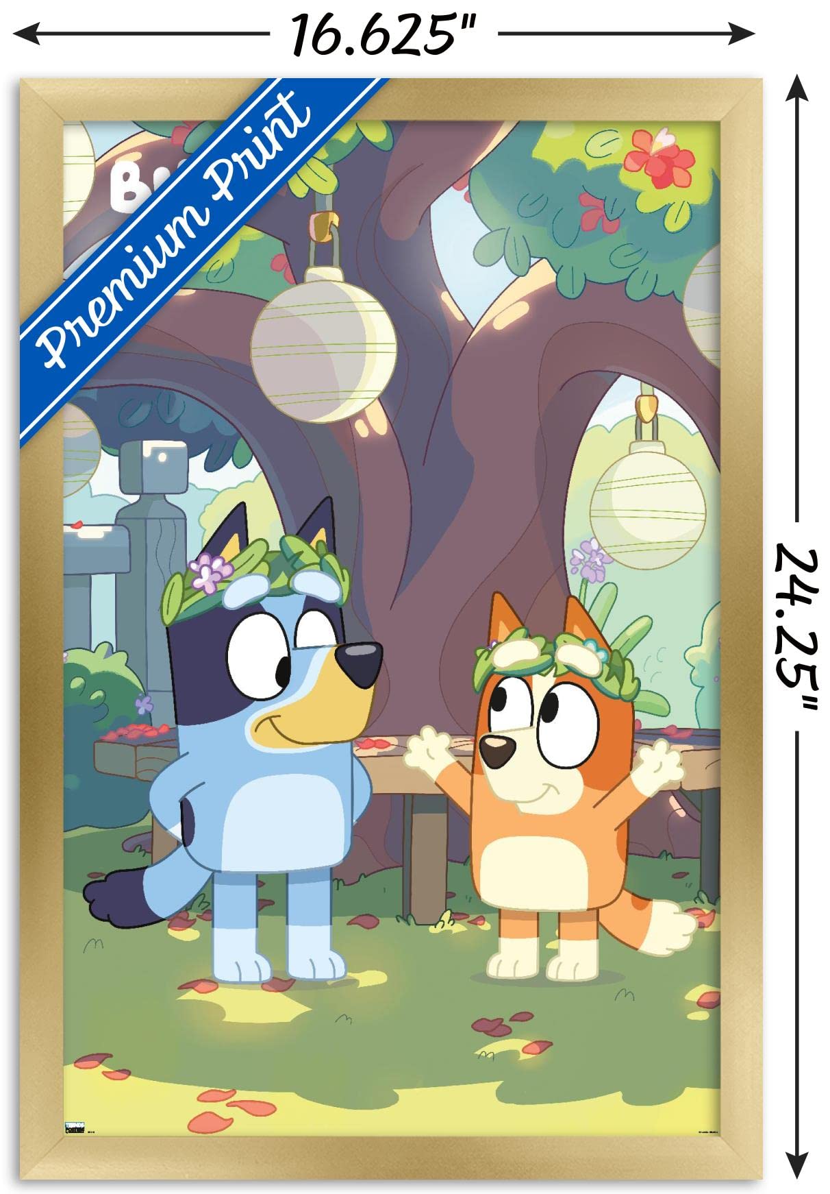 Trends International Bluey - Duo Wall Poster, 14.72'' X 22.37'', Gold Framed Version