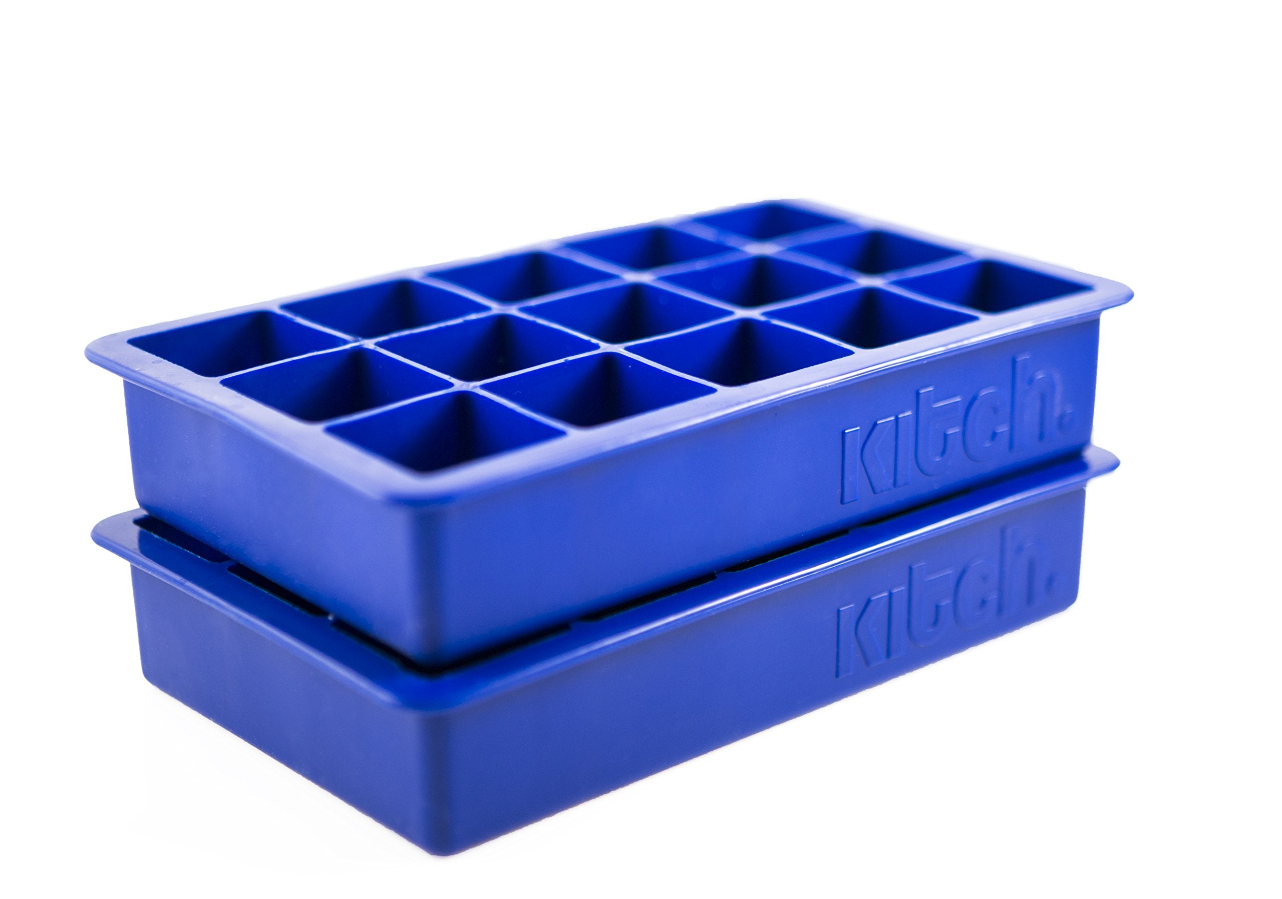 Kitch Silicone Ice Cube Tray 2 Pack - 15 Cavity, Cobalt Blue, Model 8541983476