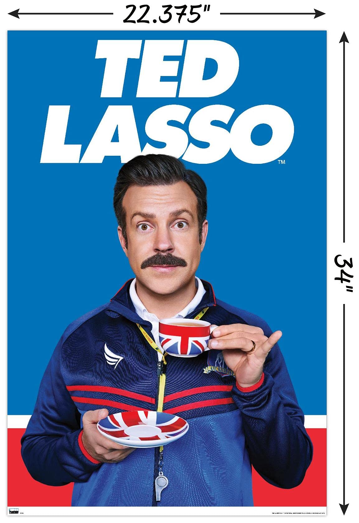 Trends International Ted Lasso - Tea Wall Poster, 22.37'' X 34.00'', Poster & Mount Bundle