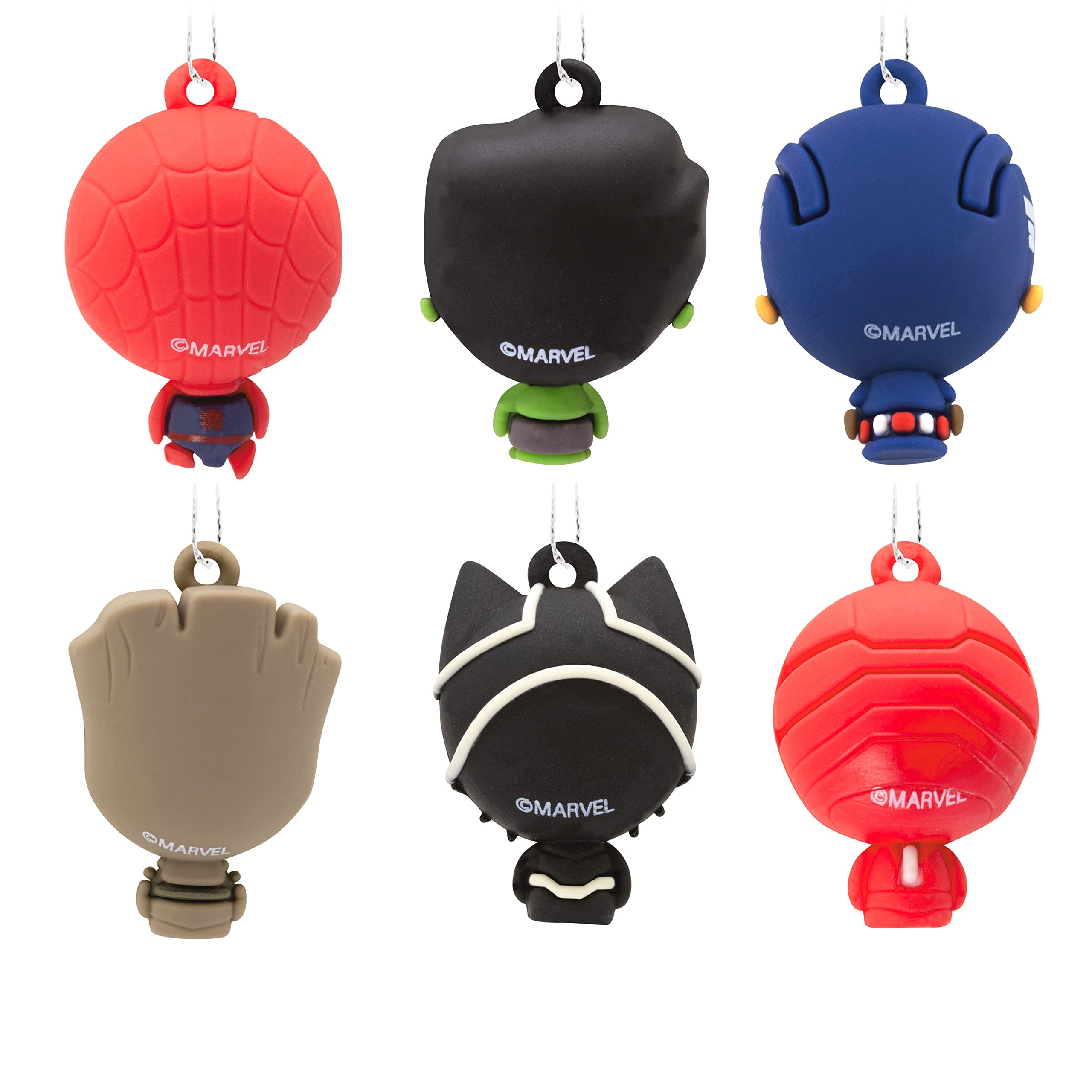 Hallmark Marvel Super Heroes Mini Christmas Ornaments, Shatterproof, Set of 6