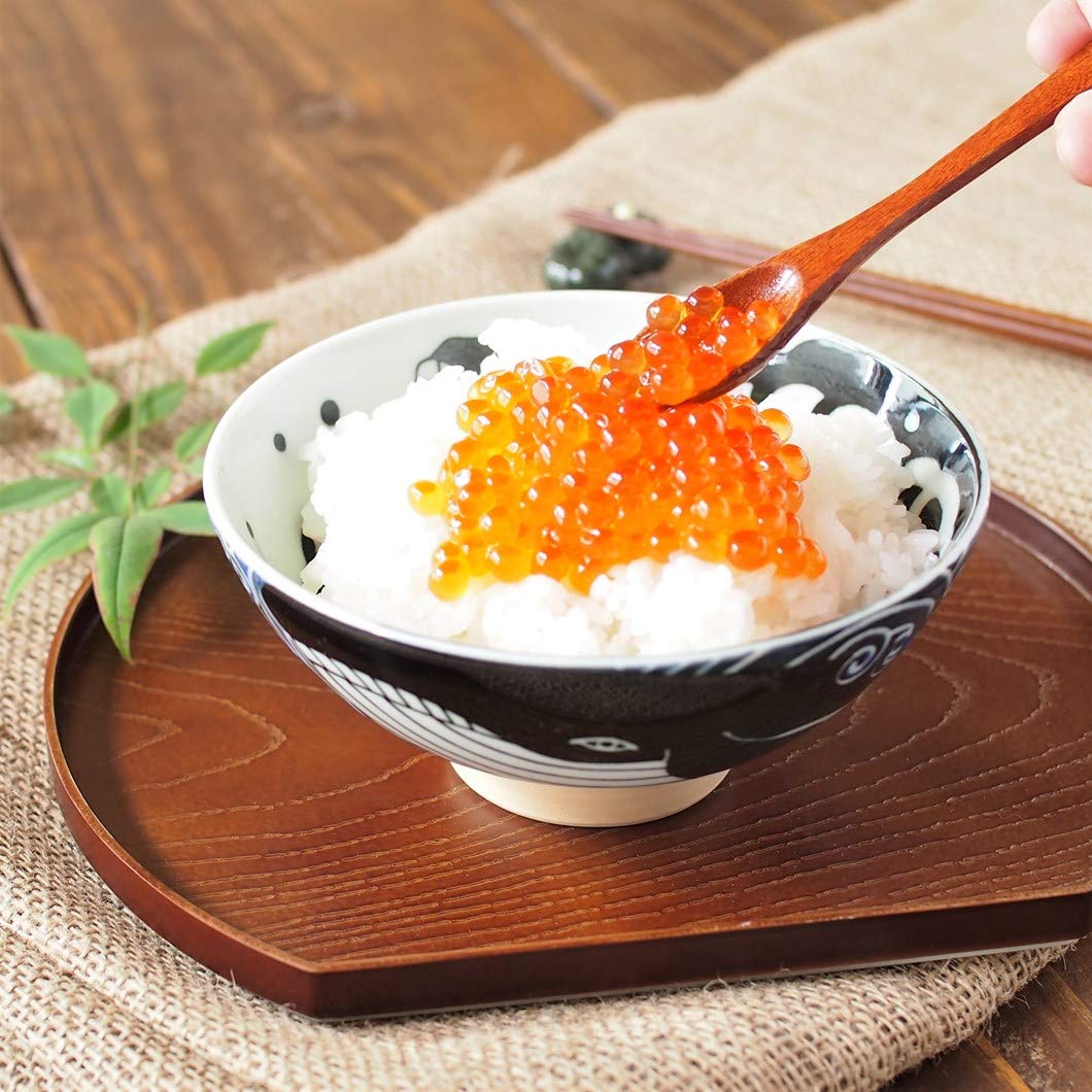 Minorutouki Rice Bowl Extra Large White Wave Whale Blue F5.8  H2.6In 7.76Oz Made In Japan