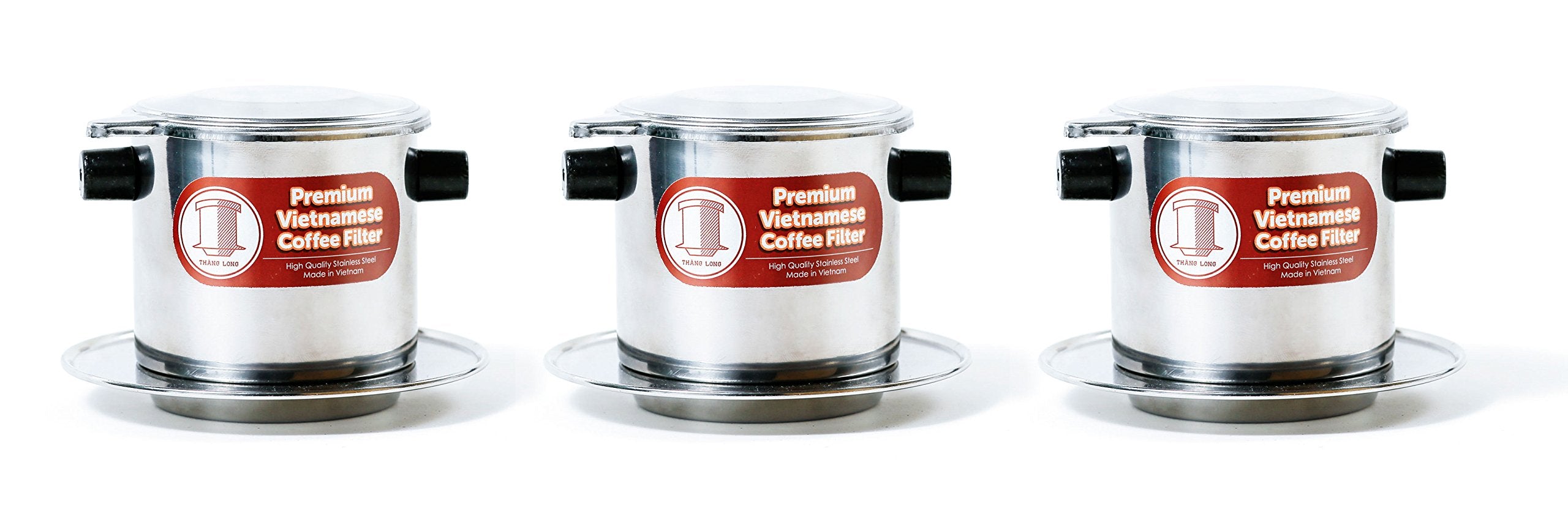 3 Pack Vietnamese Coffee Infuser Filter Set, Restaurant Quality, 8Oz
