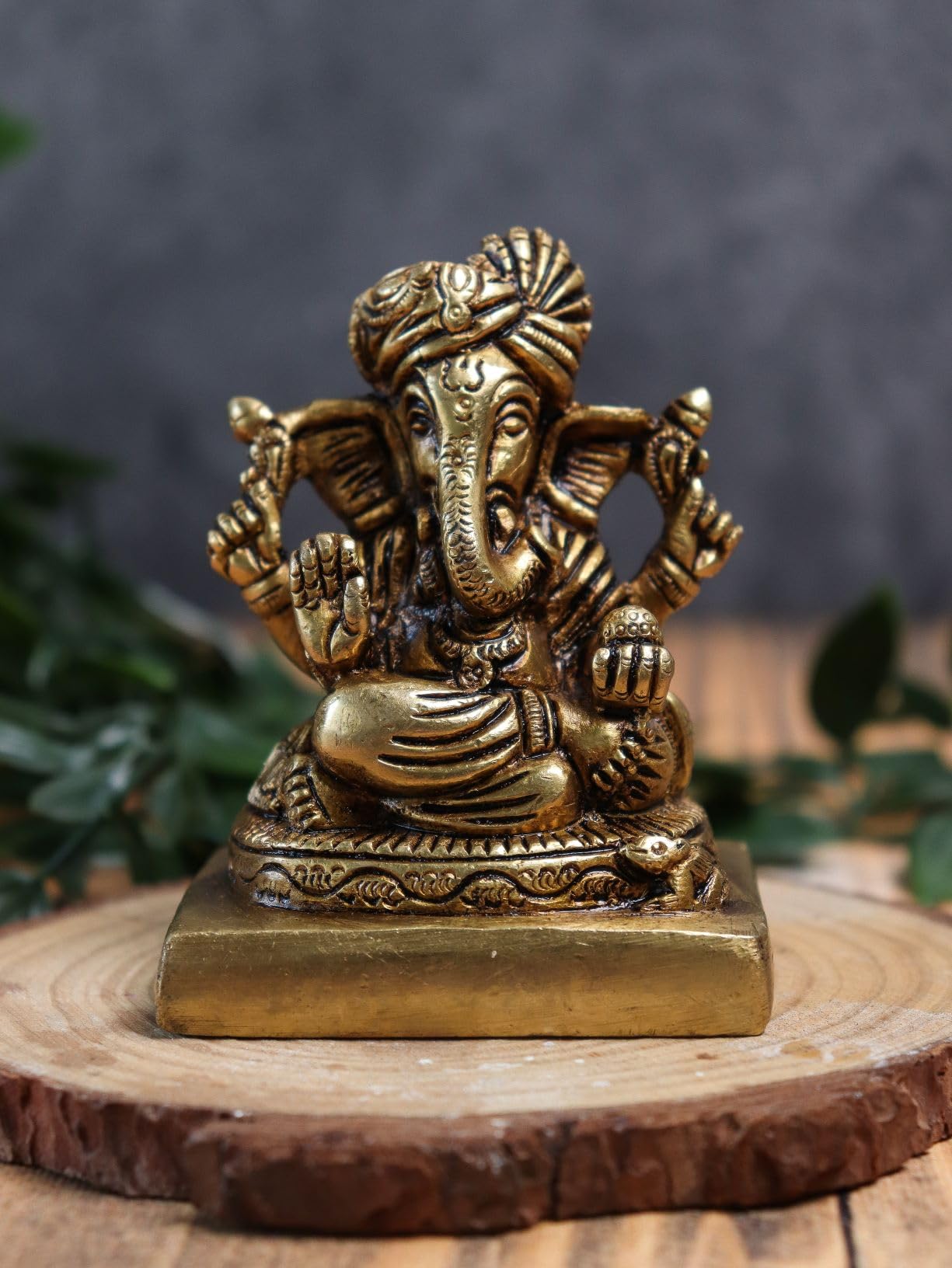 The Spiritual Living Brass Lord Ganesh Ji Idol || Ganpati Murti || Ganesha Idol For Gifting || Home Decor || Pooja Room || Home 