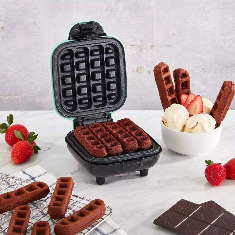 Dash Mini Waffle Stick Maker 4 Inch, Aqua