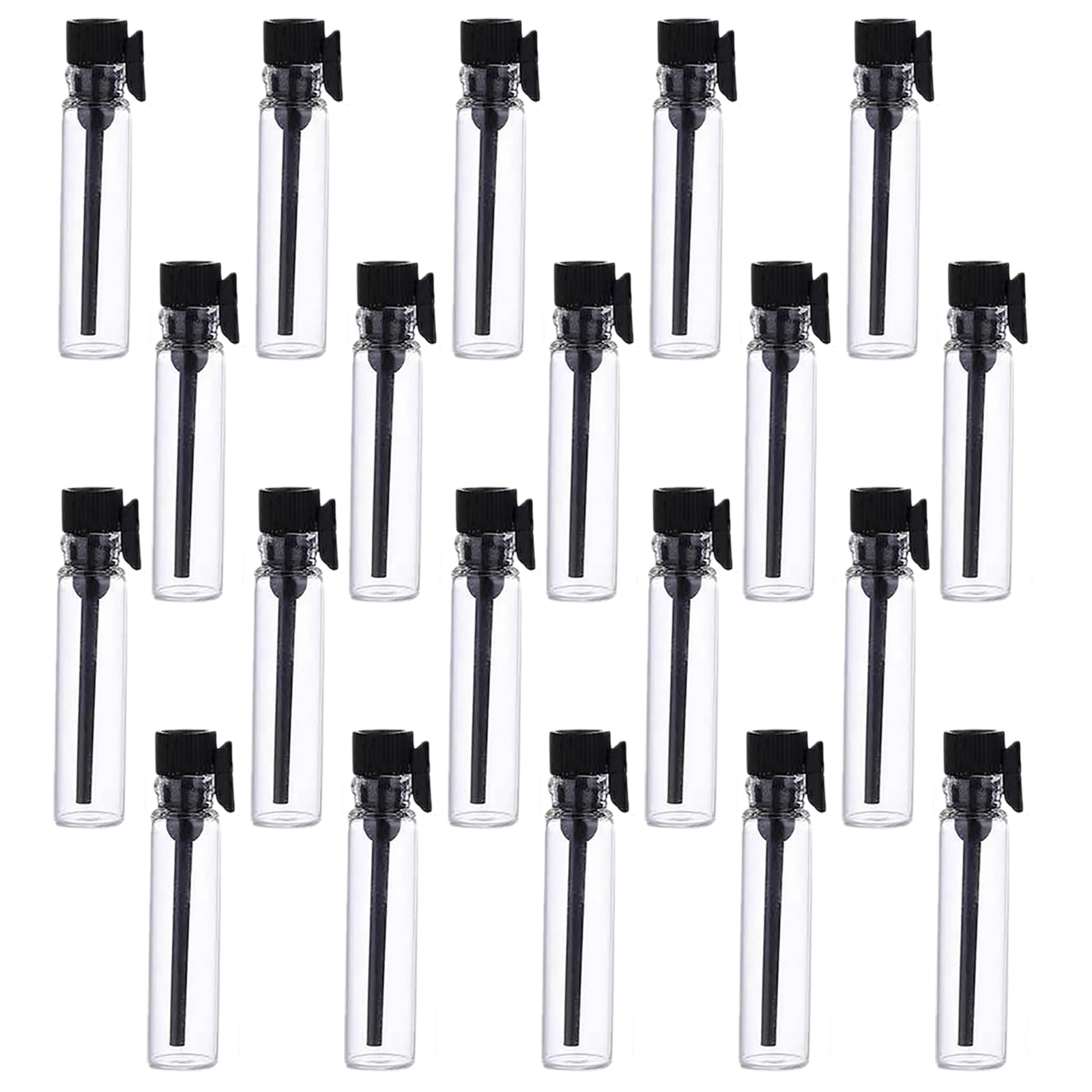LJJCSFF 20 Pcs 2ml Empty Perfume Sample Bottles Perfume Sample Vials Perfume Sample Containers For Essential Oils Fragrance Liqu