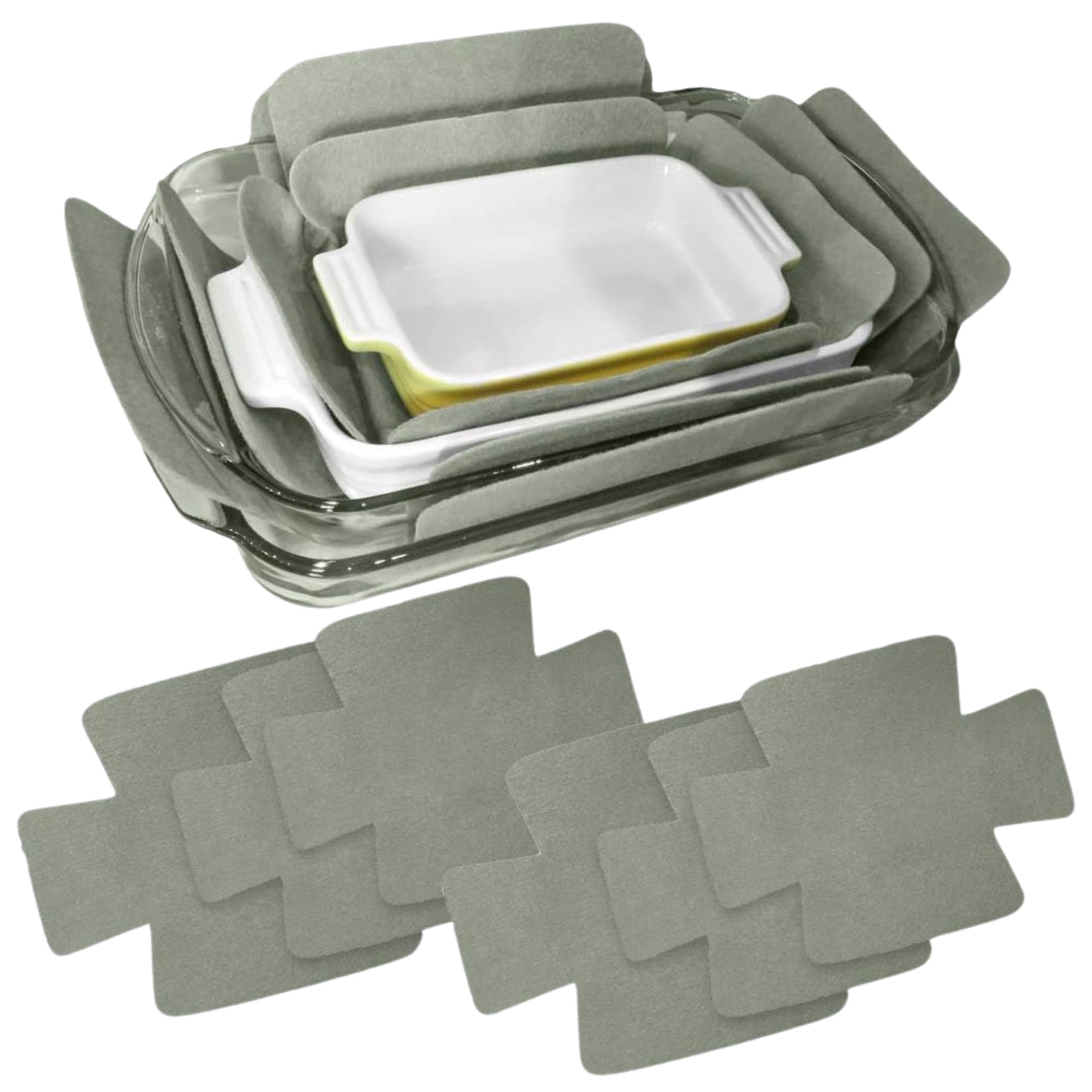 6 Pack - Evelots Bakeware Pan/Dish Scratch Protector-Large Sizes-Thick Felt
