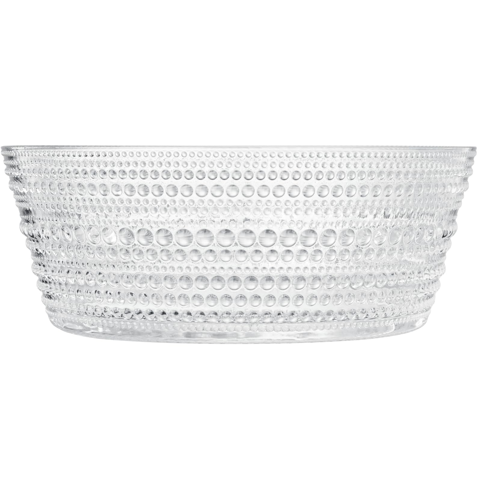 Khen Hobnail Glass Bowl Clear Vintage Style Textured Borosilicate - 10 Inch