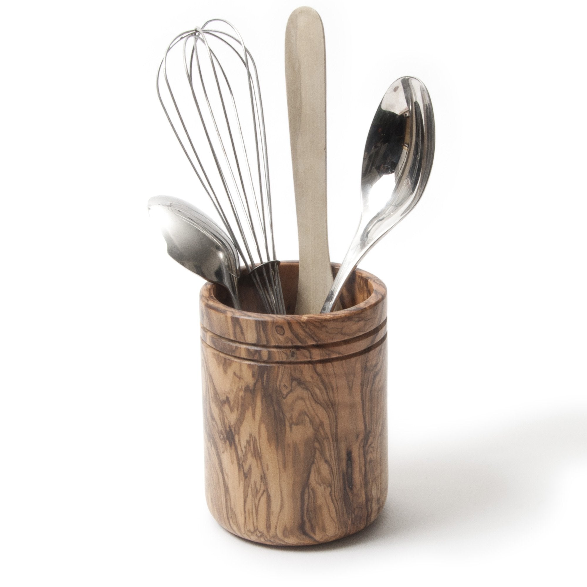 Berard Utensil Canister, Large, Olive Wood