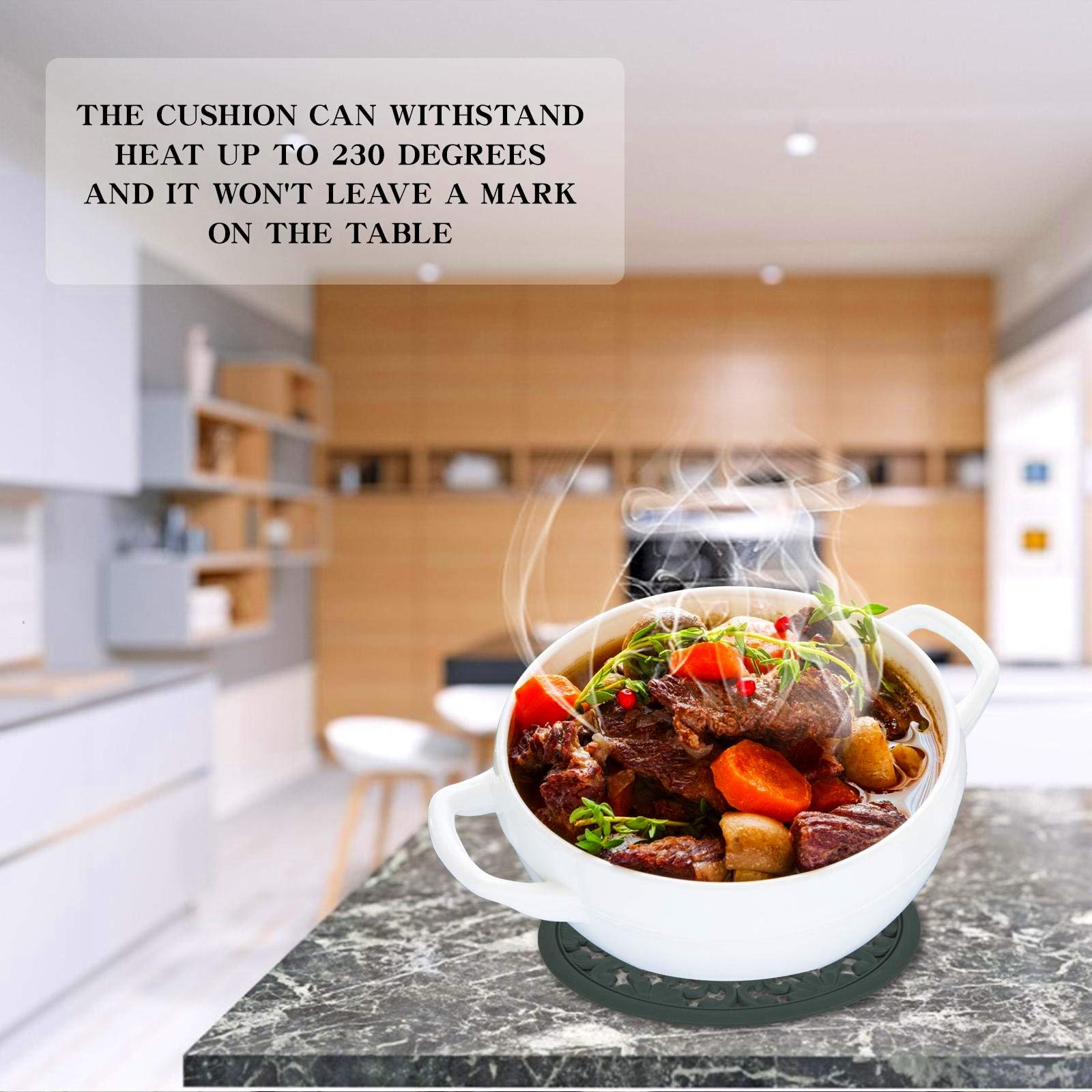 Asfec Silicone Trivet Mat,Set Of 3 Heat Resistant Trivet For Hot Dishes Trivets For Hots Pots And Pans,Trivet Flexible Non Slip