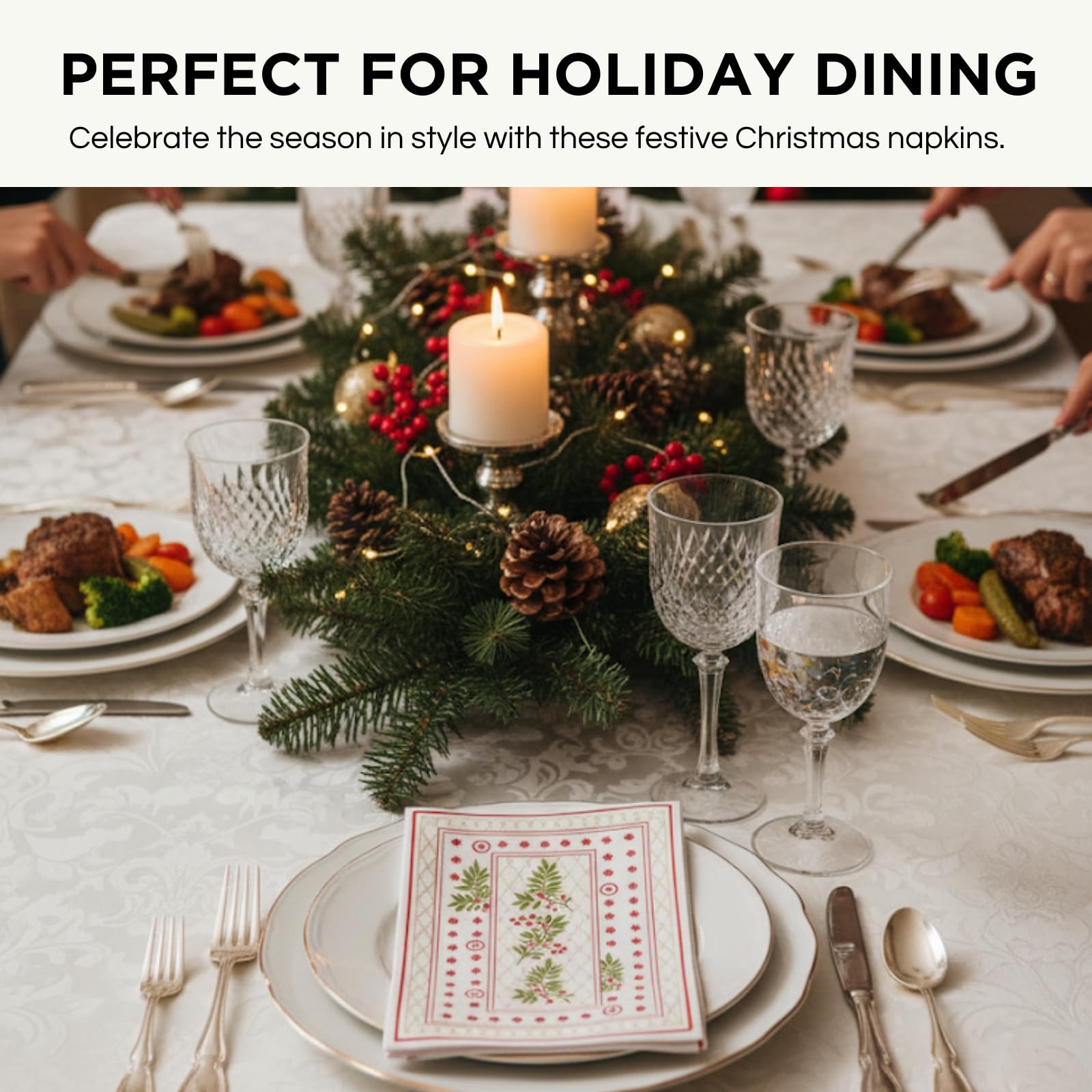 Christmas Disposable Napkins 100 Pieces