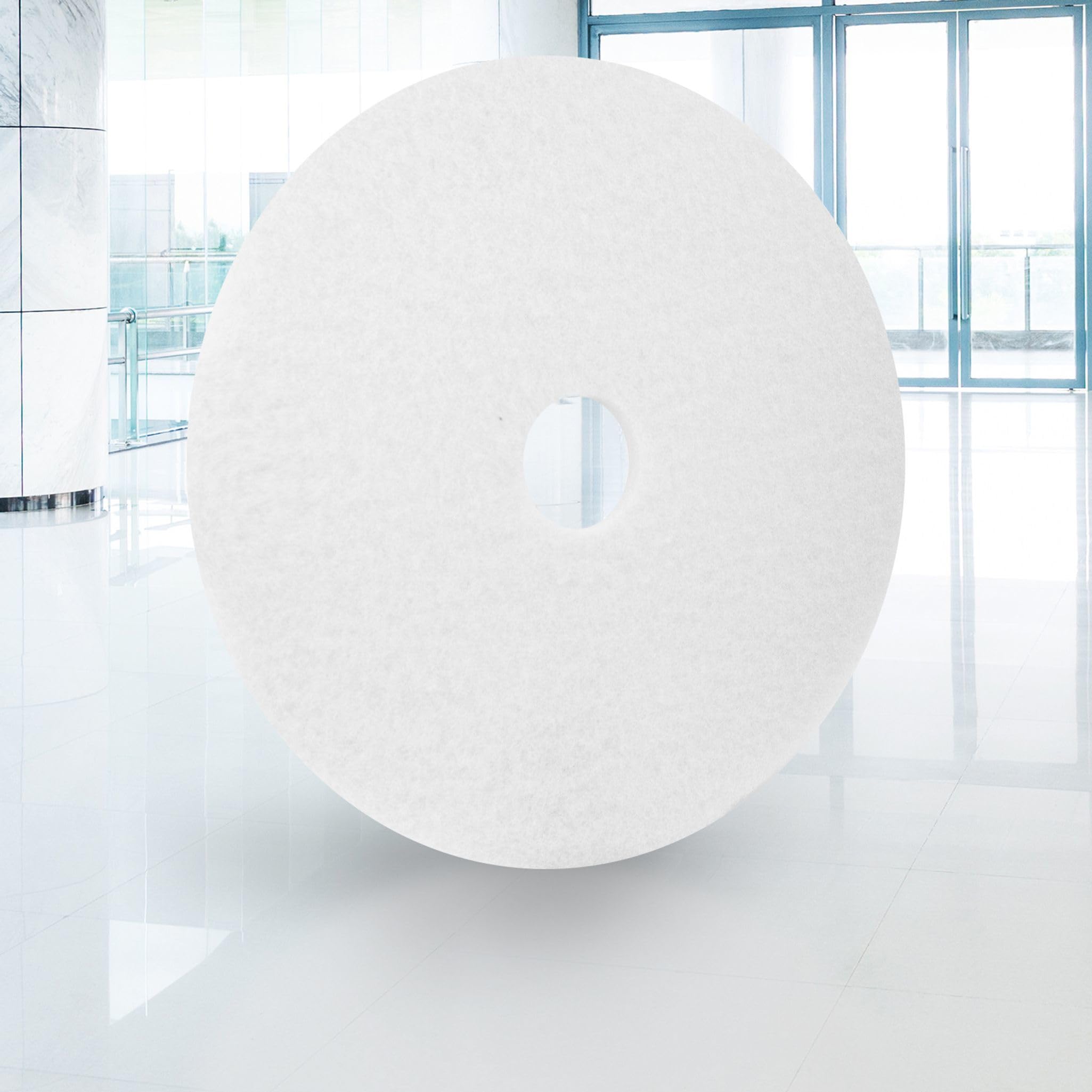 Americo Polishing Pads, 17 '' Diameter, White, 5/Carton