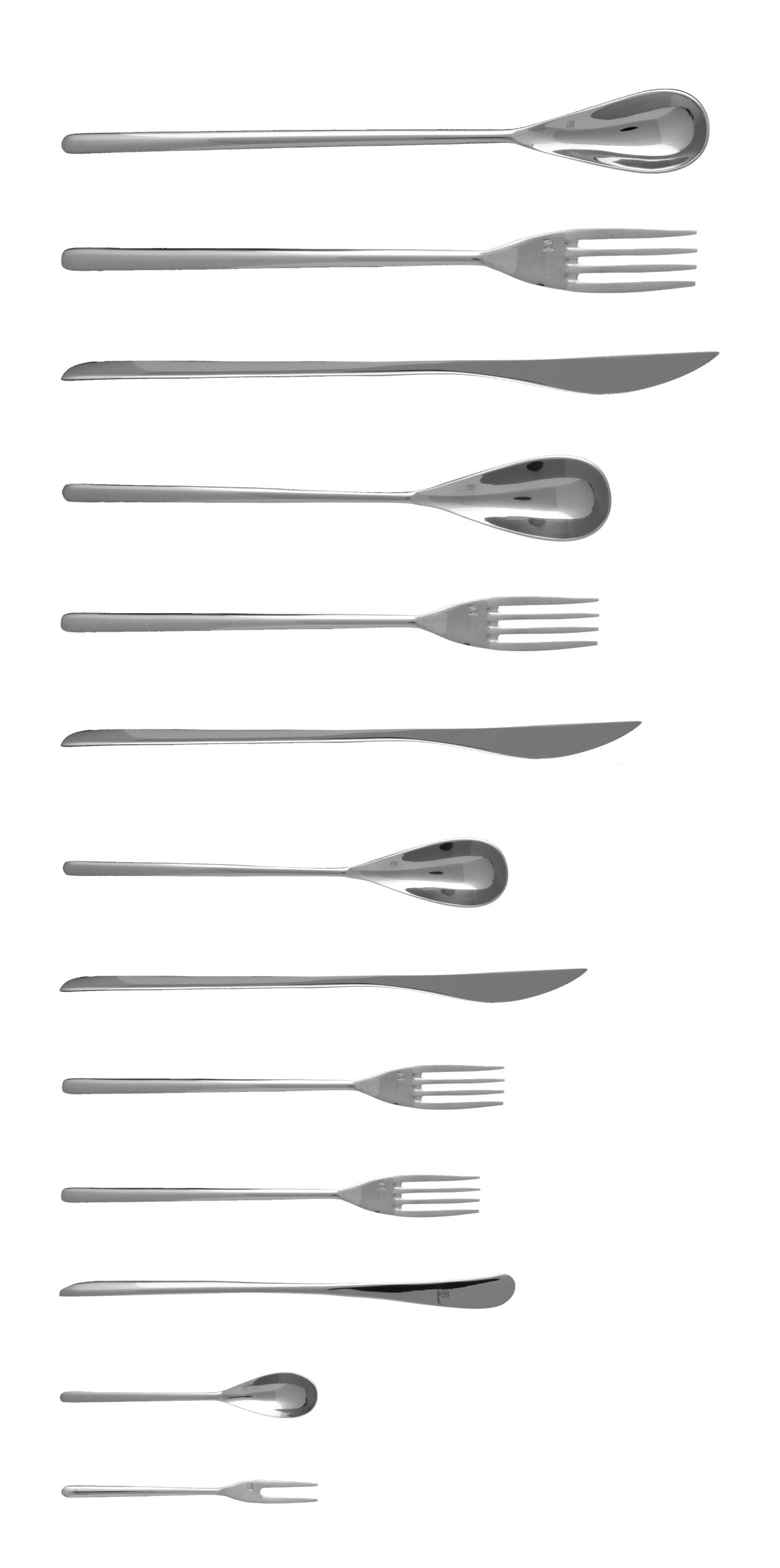 Fortessa Dragonfly 20-Piece Flatware Set, Stainless Steel, Polished, Service for 4, Includes Knives, Forks, and Spoons