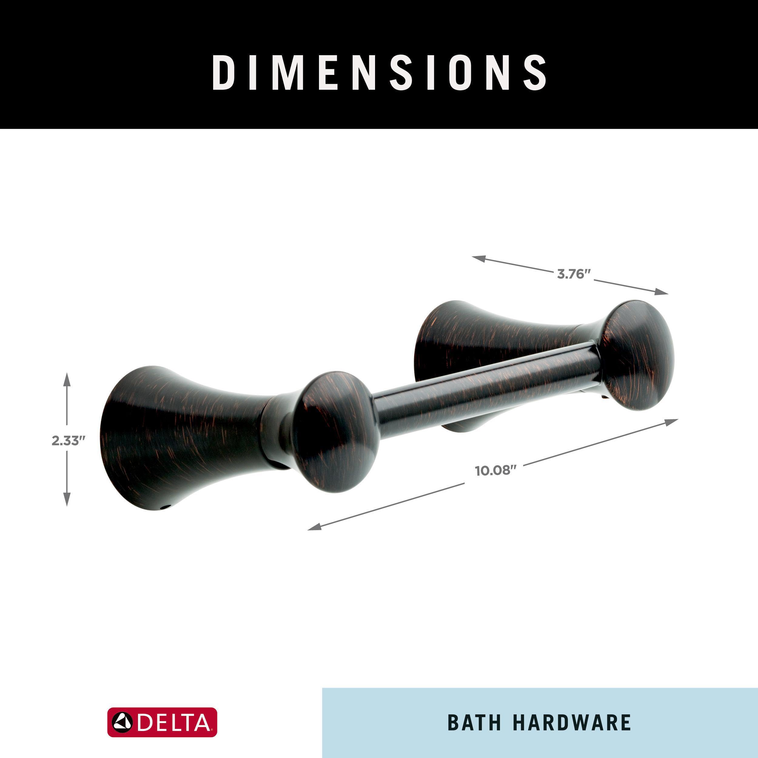 Delta Lahara (1-Pack) Toilet Paper Holder Venetian Bronze Tissue Roll Holder For Bathroom Organization And Storage Pivoting Toil