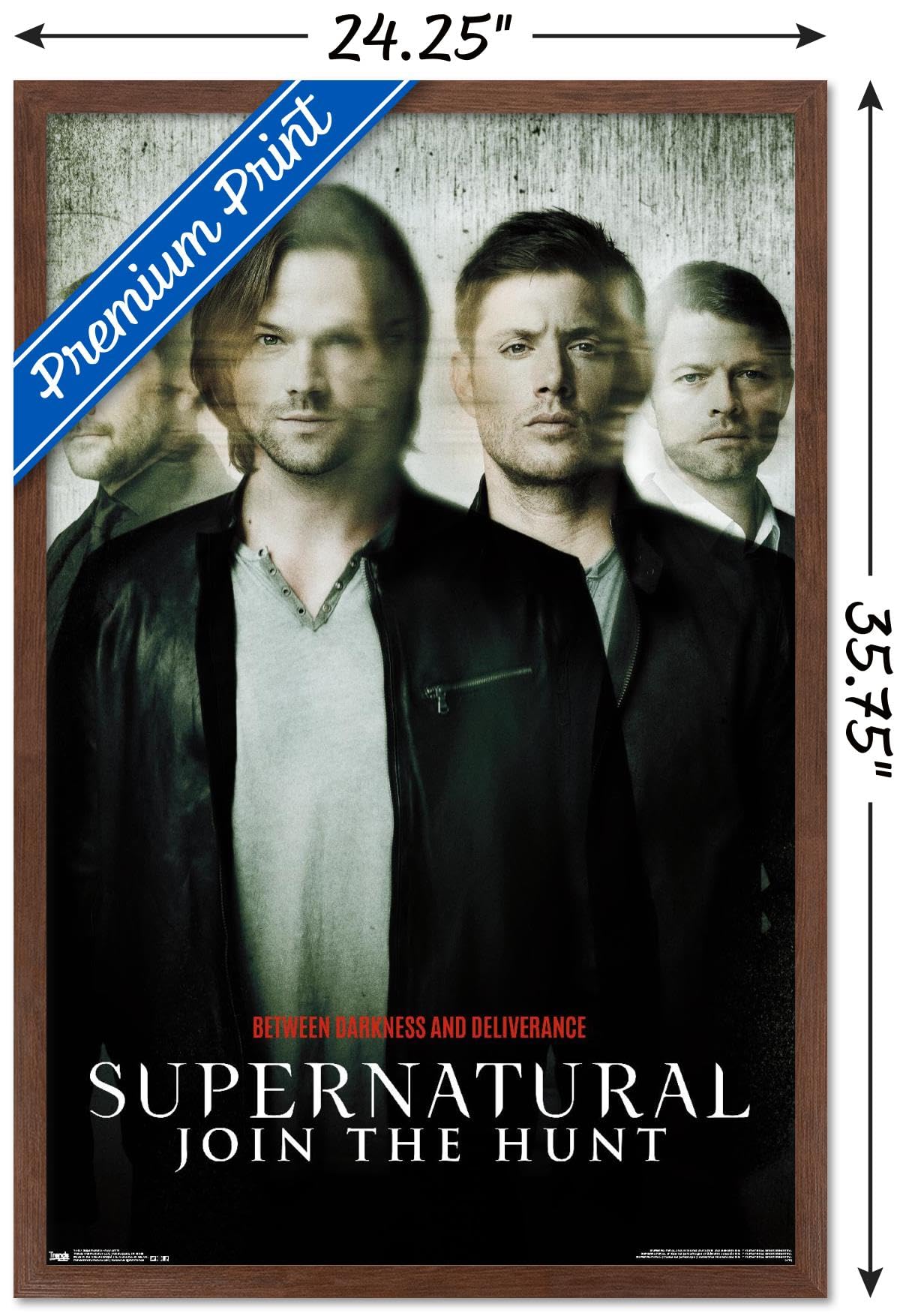 Trends International Supernatural - Key Art 11 Wall Poster, 34L X 22.4W, Mahogany Framed Version