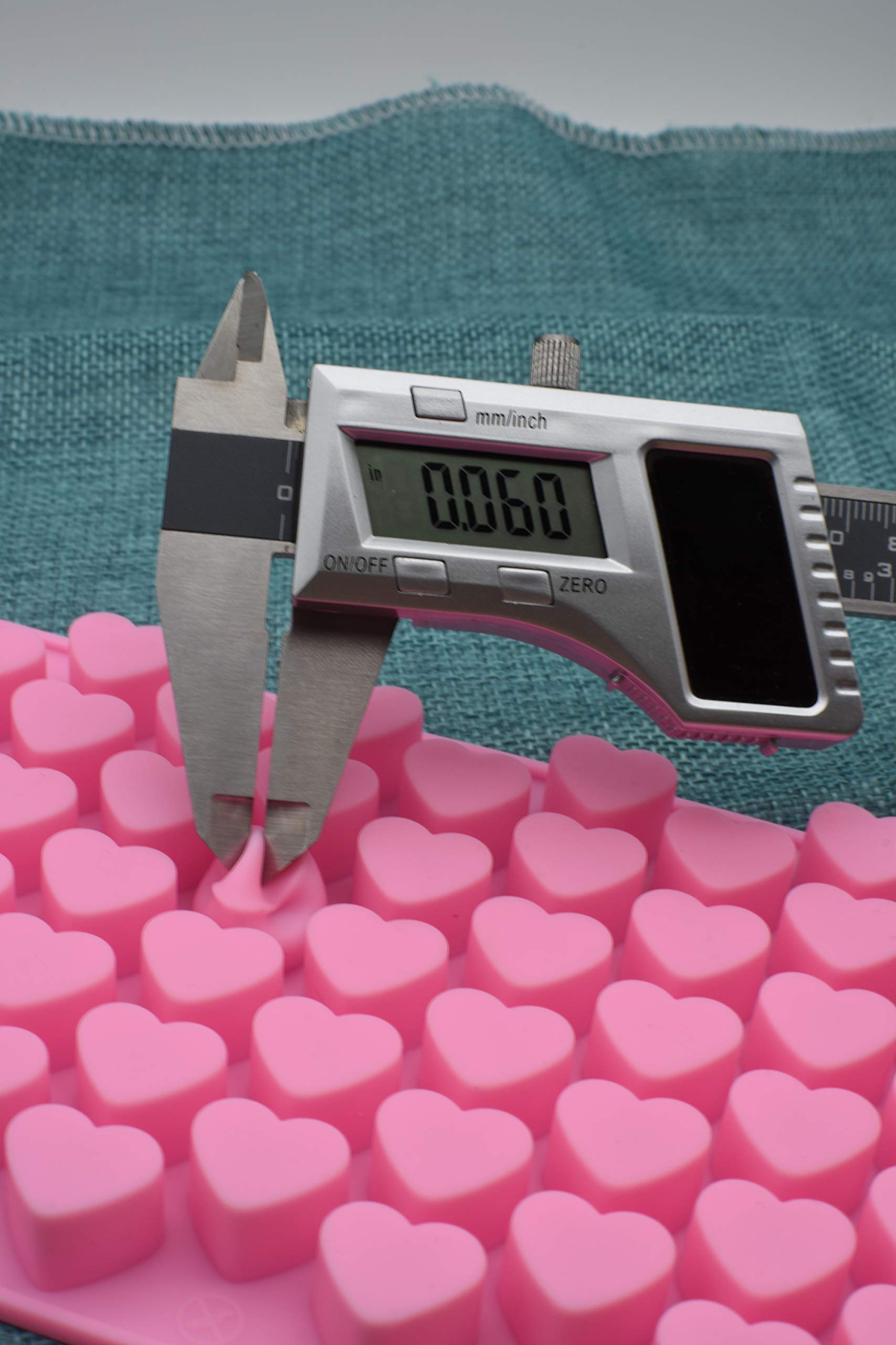 Cherion Silicone Mini Heart Shape Ice Cube Candy Ice Cube/Chocolate Mold Pink Pack Of 2 For Valentine'S Day Wedding Anniversary