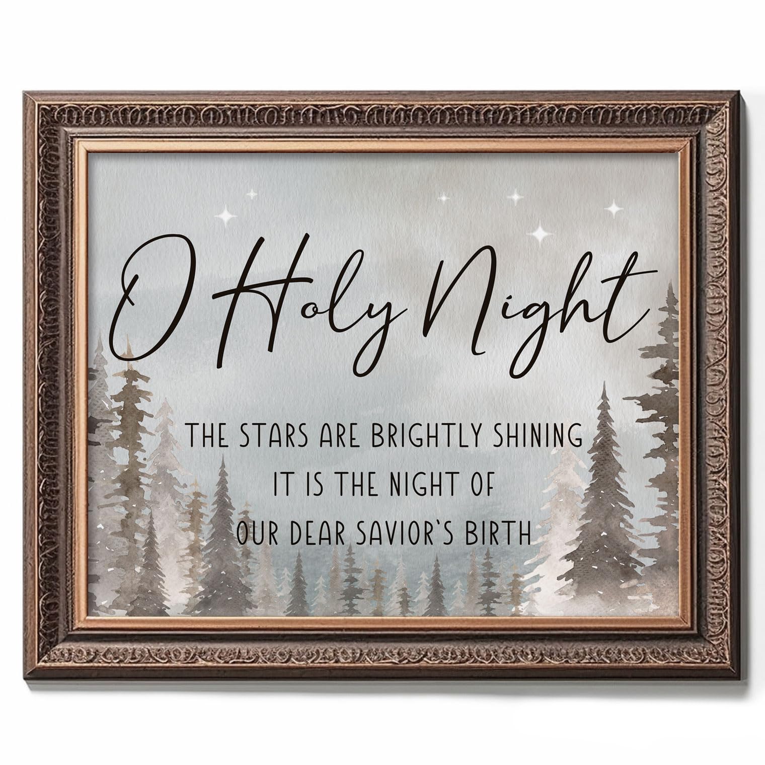 Christmas Decoration, Holy Night Wall Decor, Christmas Wall Art, Christmas Mantel Decor, Farmhouse Christmas, Christmas Night De