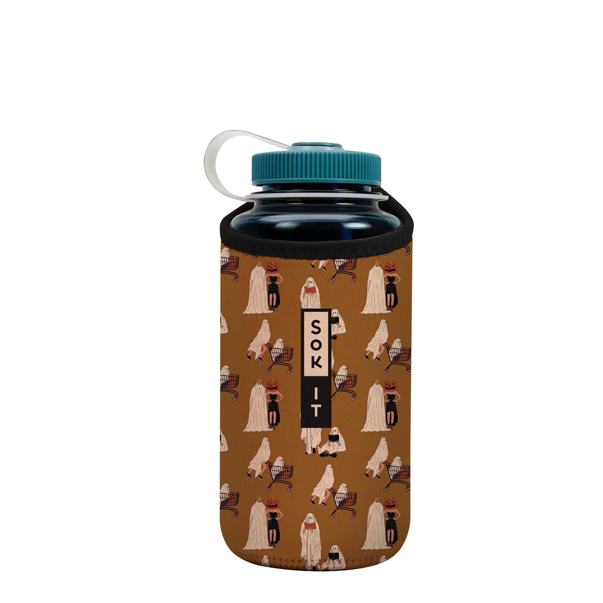 Sok It BotlSok Water Bottle Sleeve Insulated Neoprene Cover (Material Ghoul, Fits 32oz Nalgene)