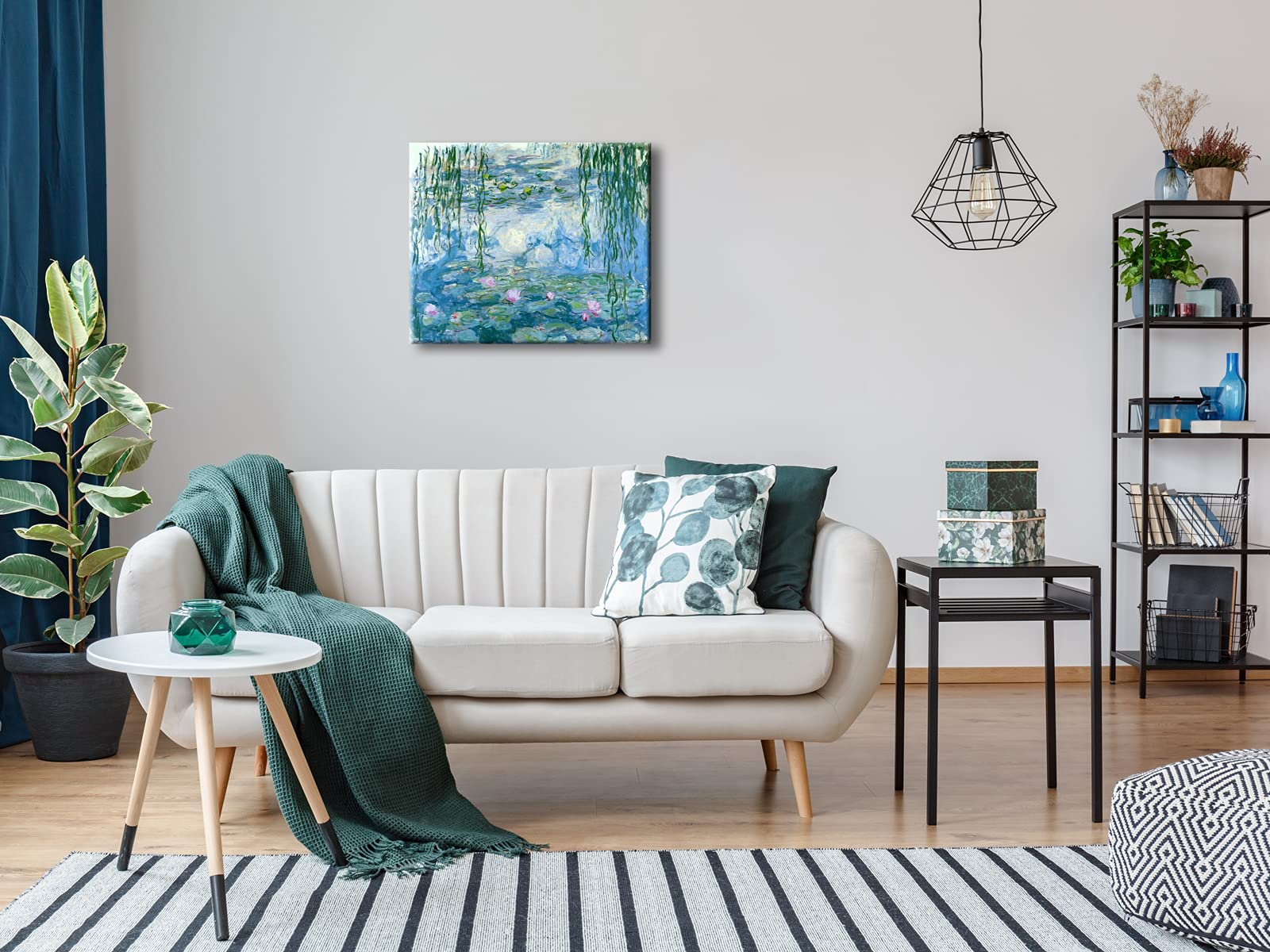 Wieco Art Water Lilies Giclee Canvas Prints Wall Art By Claude Monet Famous Oil Paintings Flowers Reproduction Modern Clsssic La