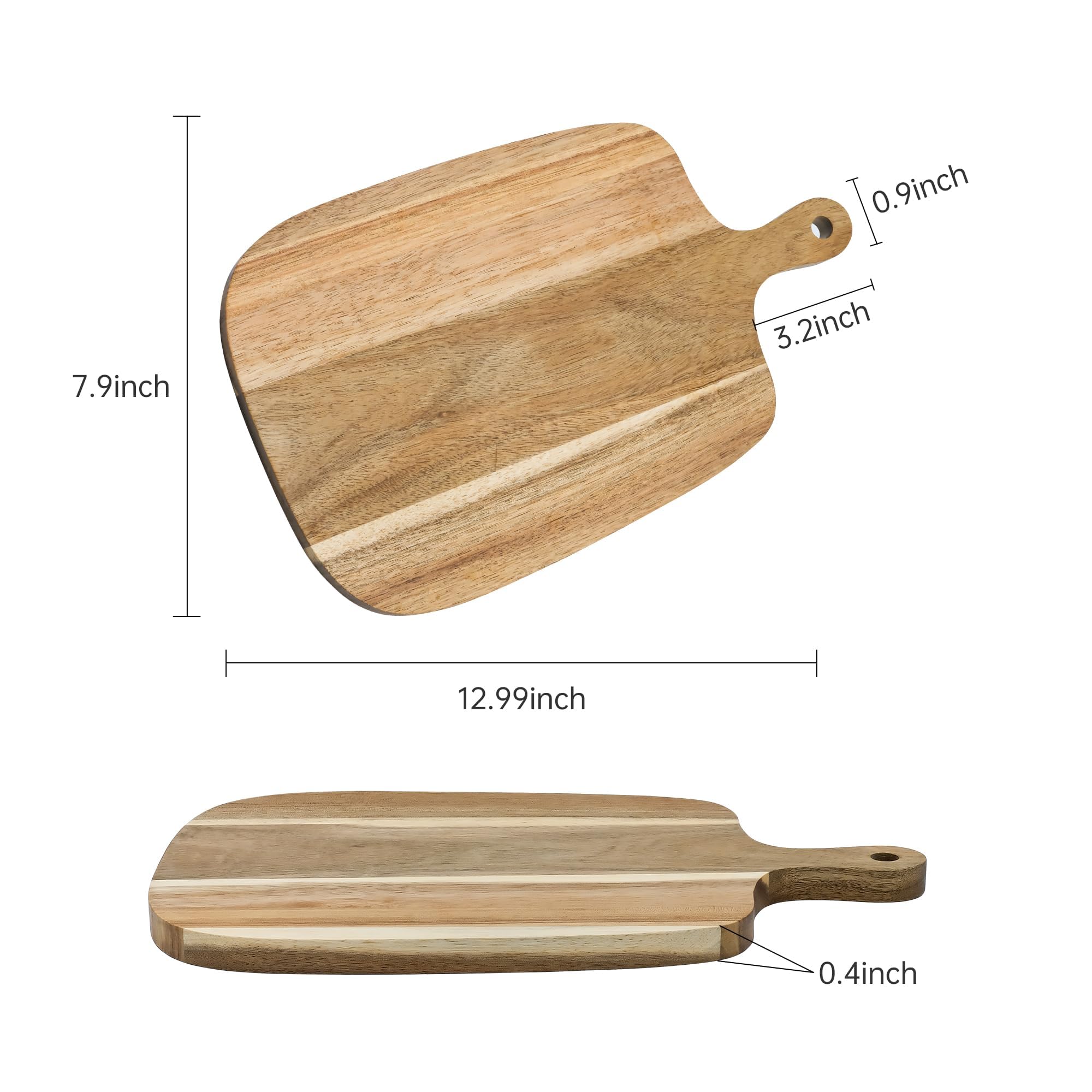 Kitchen Utensils Wooden Cutting Board and Durable Cutting Board with Handles for Meat, Cheese, Bread, Vegetables and Fruits Cutt