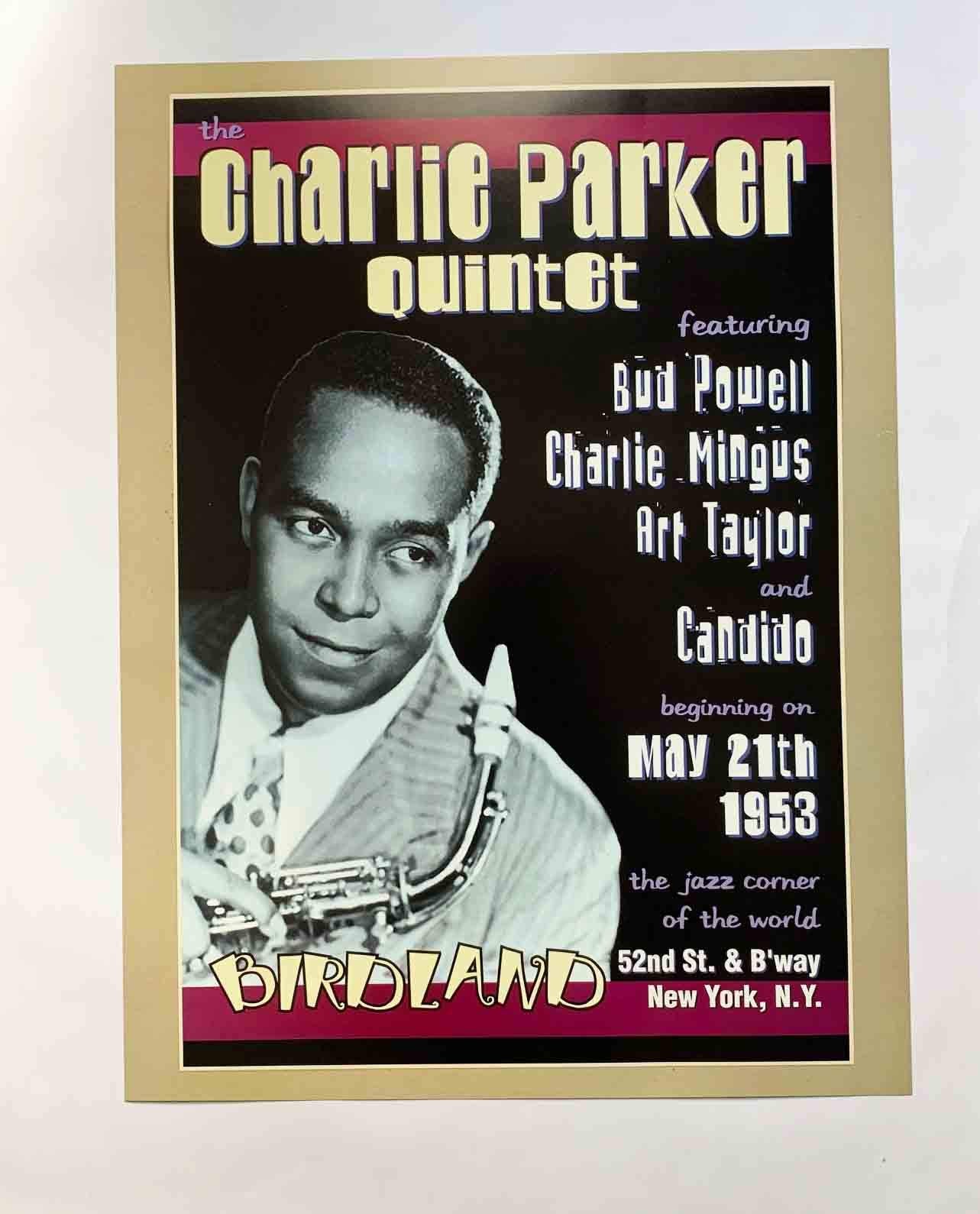 Charlie Parker Vintage Jazz Concert Poster 18''X24'' Print Wall Decor Music African American