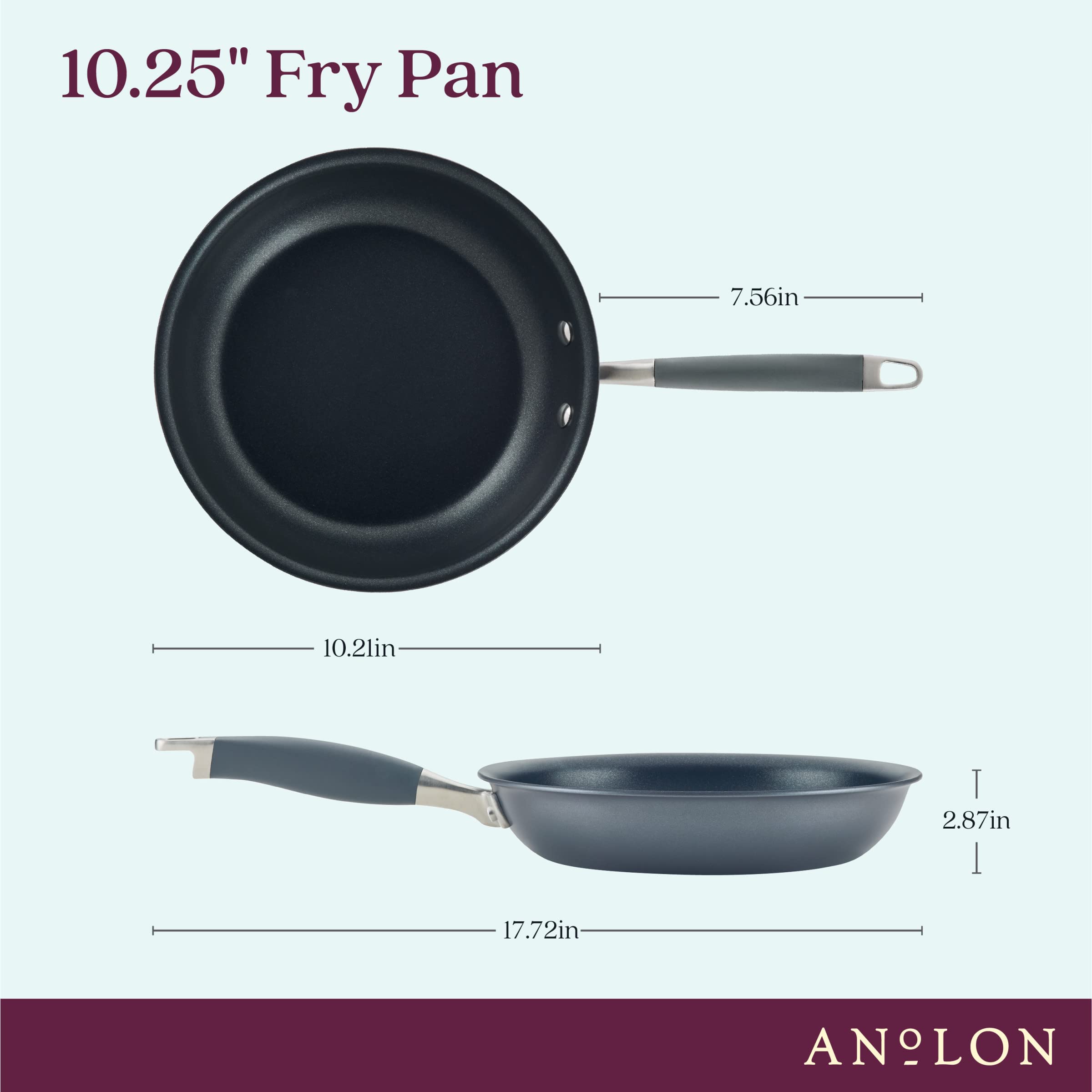 Anolon Advanced Home Hard Anodized Nonstick Frying Pan/Skillet, 10.25 Inch - Moonstone