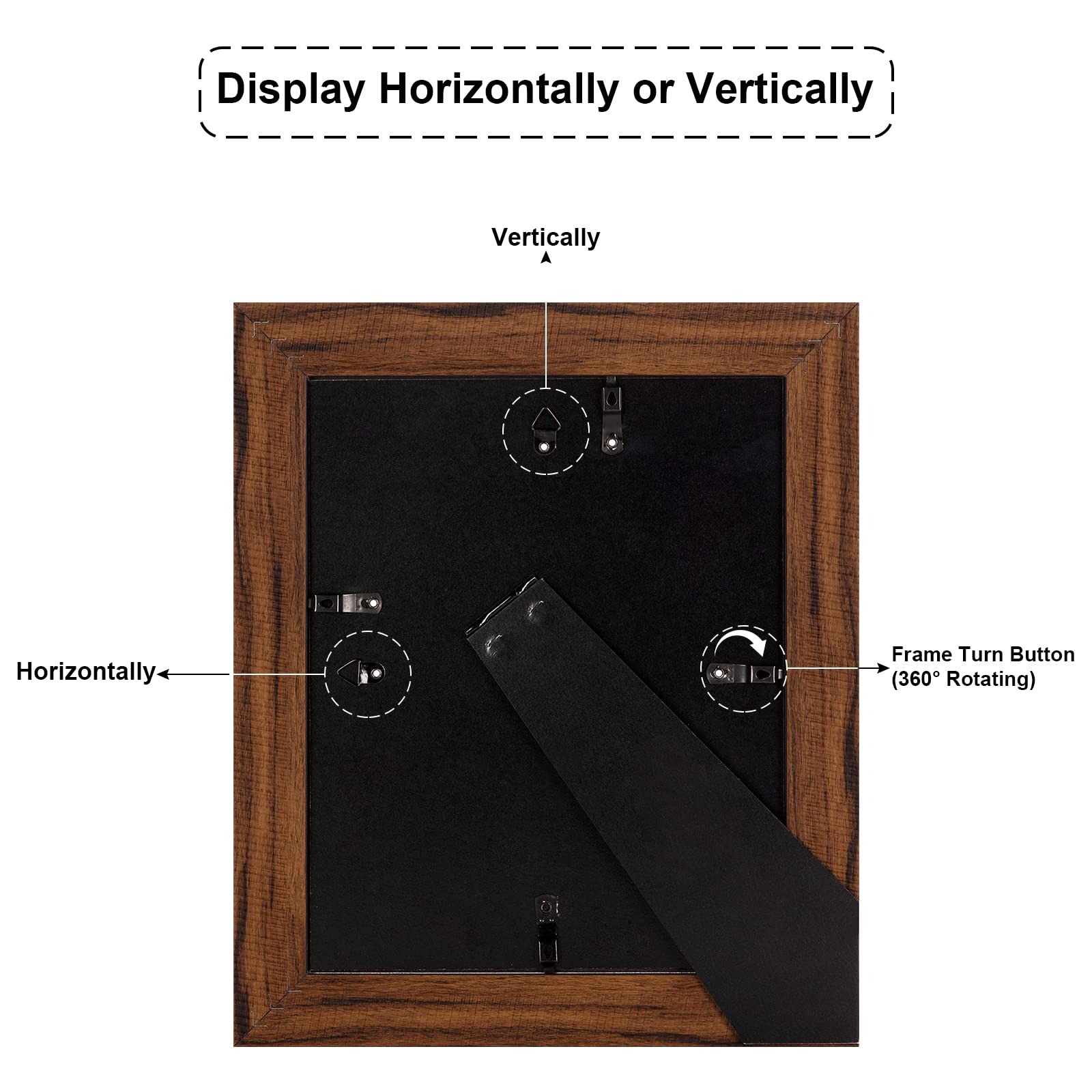 Gaevuian 8x10 Picture Frame Display Double 4X6 Picture Frame Collage,Multi Photo Frame with Mat,Plexiglass,Wall or Tabletop Deco