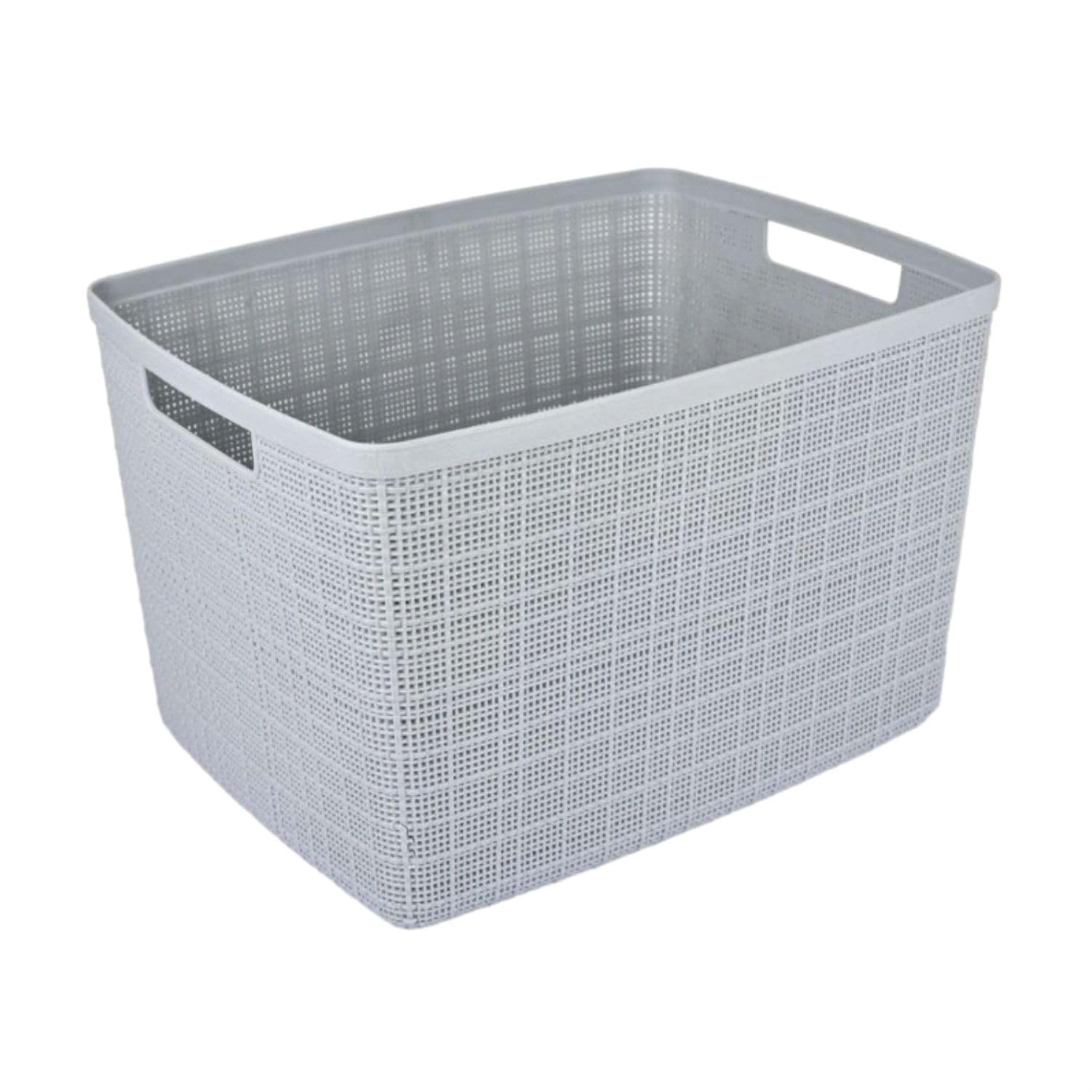 Signoraware Jute Bpa Free Plastic Basket Tray | Durable & Eco-Friendly Design | Lightweight & Stackable | Multipurpose Storage O