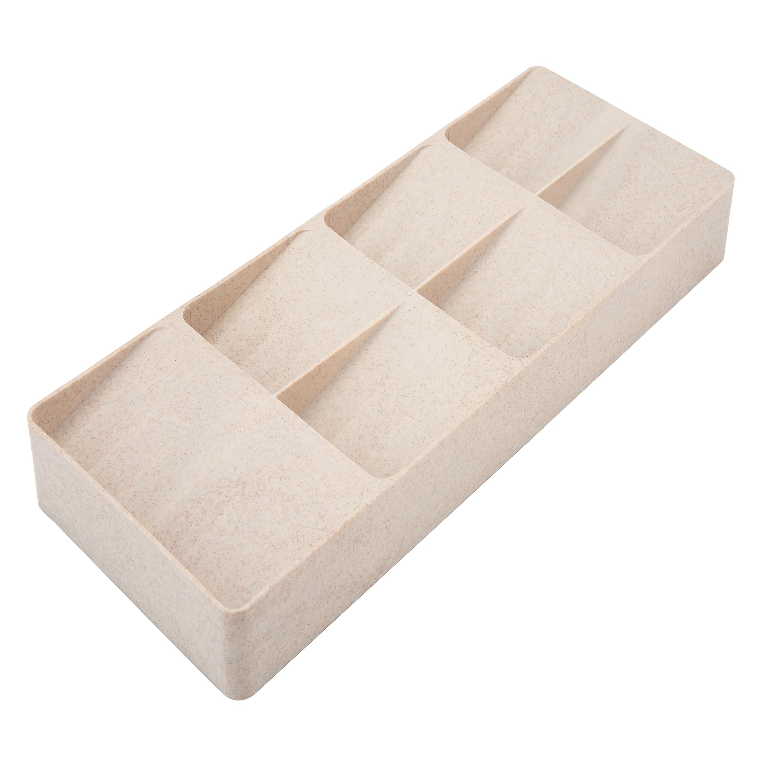 Kitchen Details 7 Slot Drawer 7 Compartment Cutlery Organizer, Natural