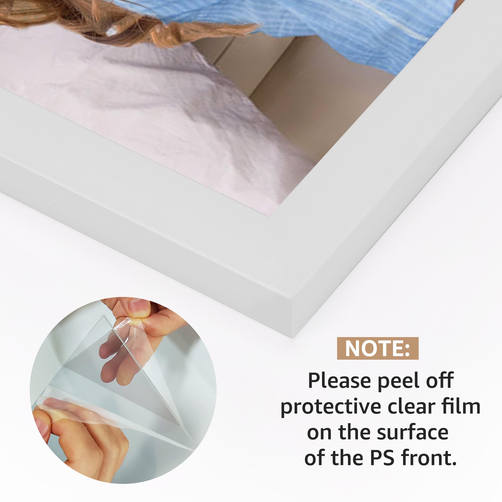 Giftgarden 11x14 Picture Frame White, 11 by 14 Thin Photo Frame for Wall Tabletop Display, Single