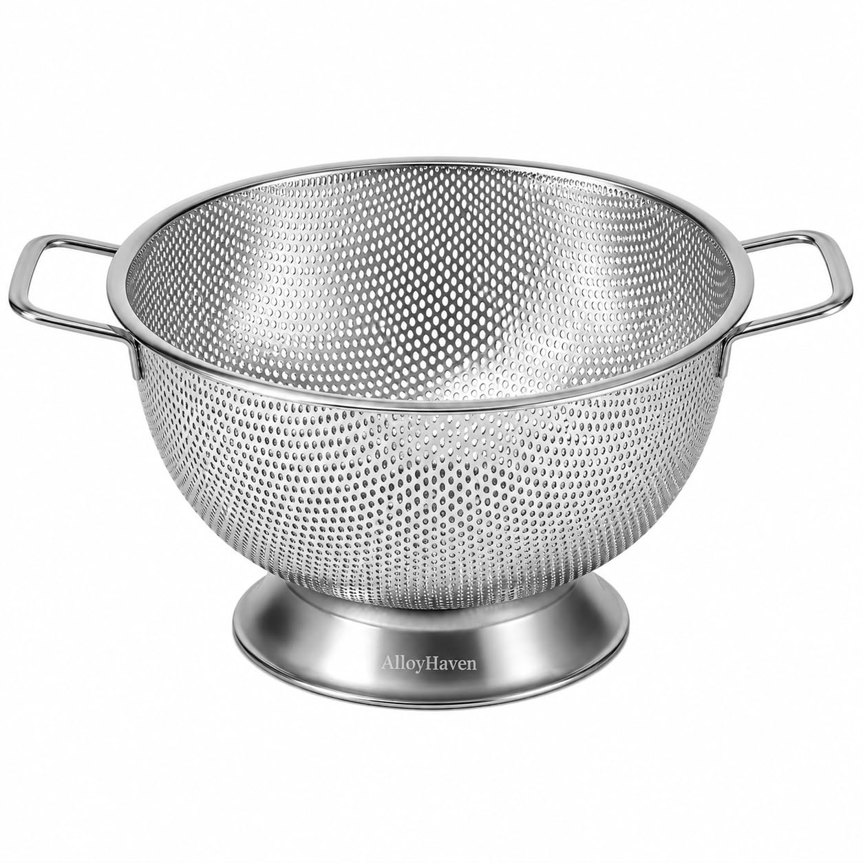 AlloyHaven Stainless Steel Colander with Handles, 3.5QT Rice Washer Drain Basket