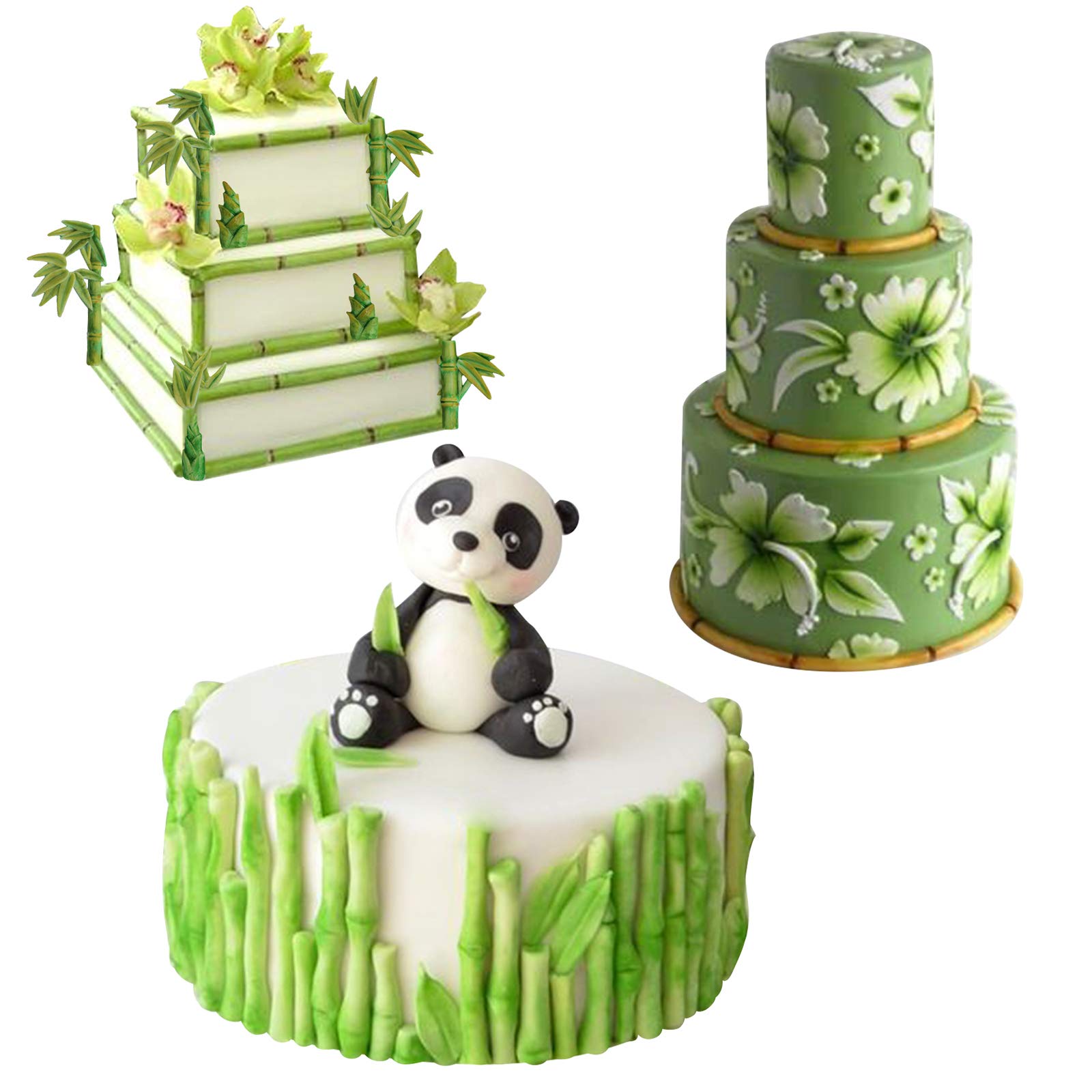 Funshowcase Bamboo Silicone Mold For Fondant Cake Border Decoration