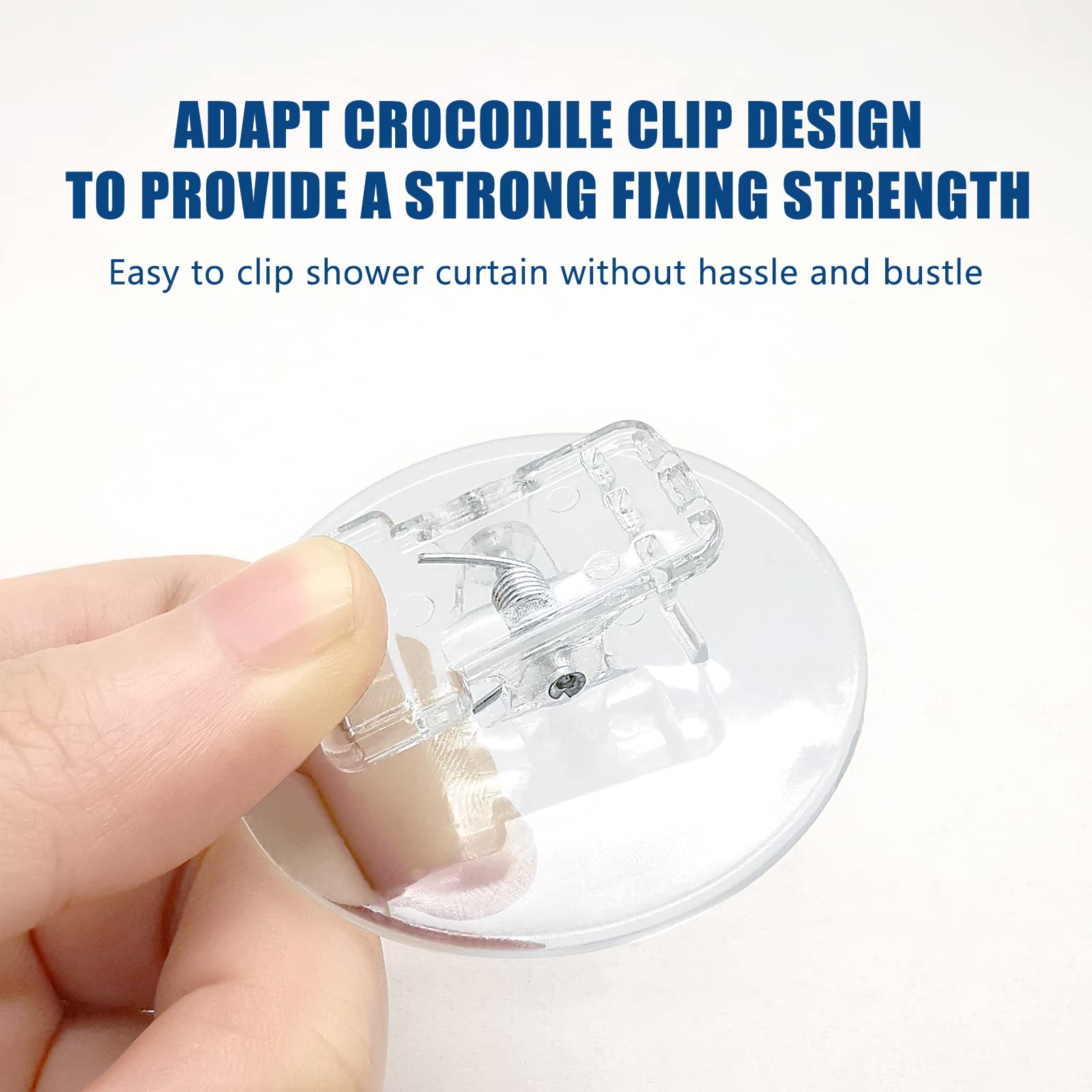 4 Pack Shower Curtain Clips, Windproof Shower Splash Guard,Self Adhesive Shower Curtain Holder For Inside Shower Splash Water Wa