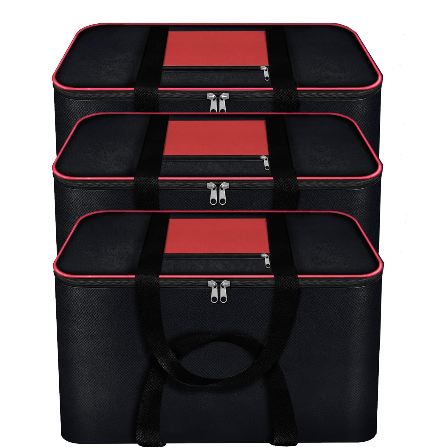 Renva 3 Pcs Underbed Storage Bags Foldable Clothes Bag Large Capacity Storage Containers With Clear Window Reinforced Handles Or