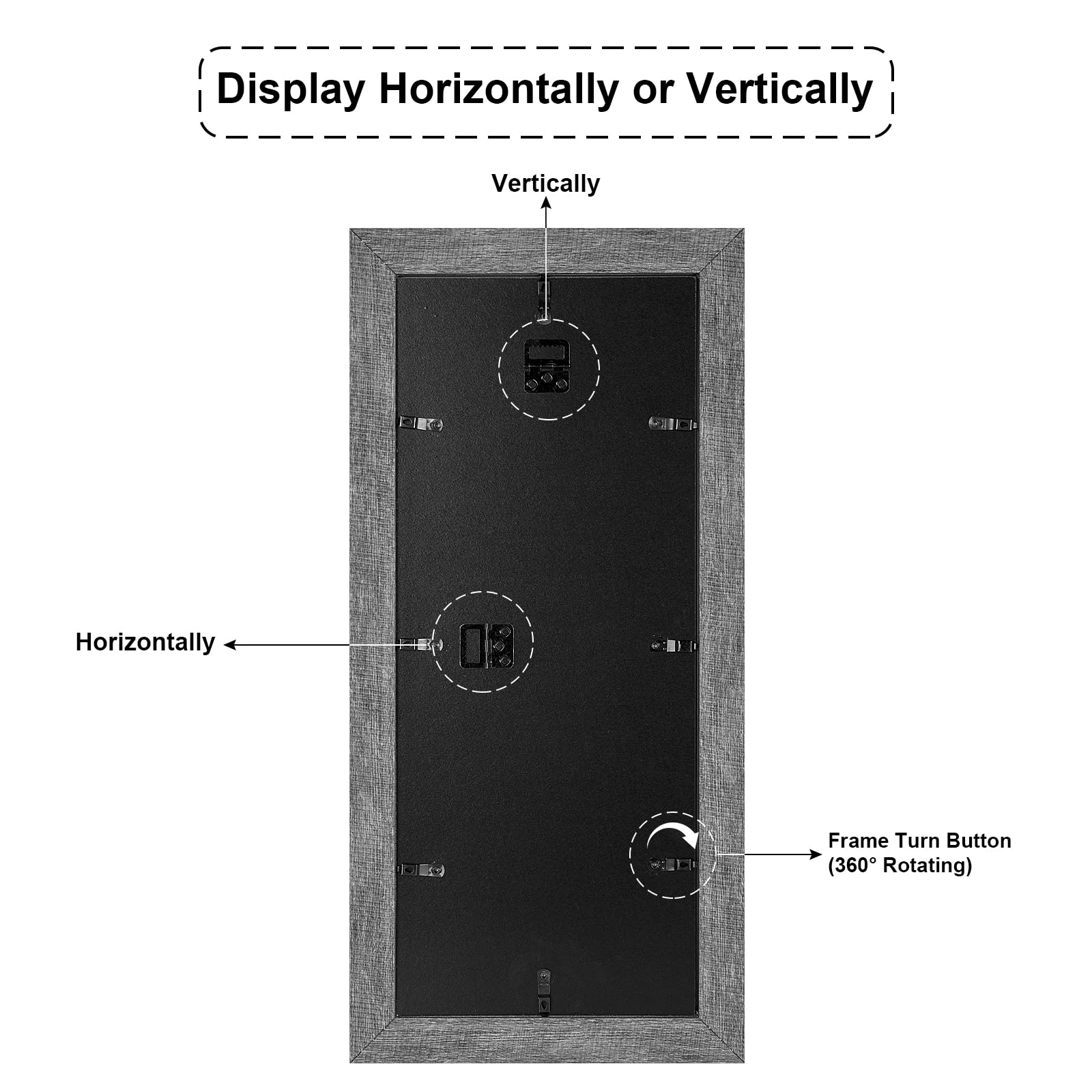 Gaevuian 8x20 Picture Frame Display 4 opening 4X6 Picture Frame Collage,Multi Photo Frame with Mat,Plexiglass,Wall or Tabletop D