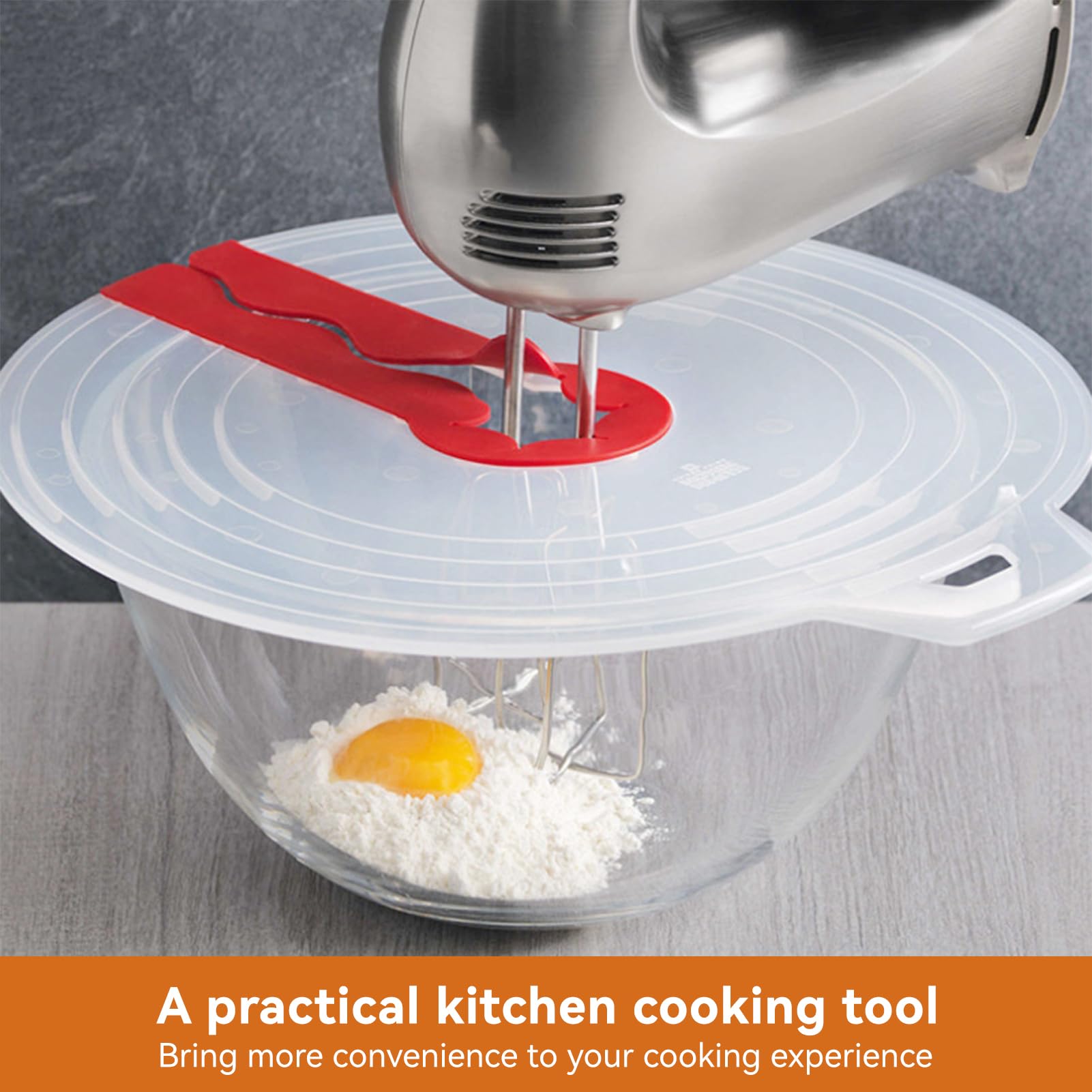 12In Splash Cover, Mixer Splatter Guard Egg Whisk Mixing Bowl Lid Egg Bowl Cover Screen Guard Bowl Lid Silicone Anti Splash Cove