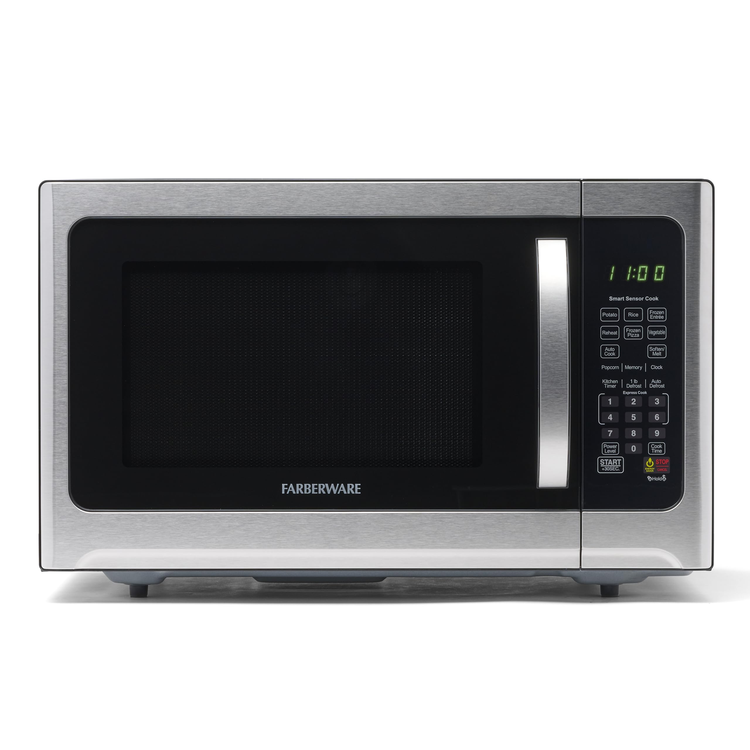 Farberware Countertop Microwave 1100 Watts, 1.2 Cu Ft - Smart Sensor Microwave Oven With Led Lighting And Child Lock - Perfect F